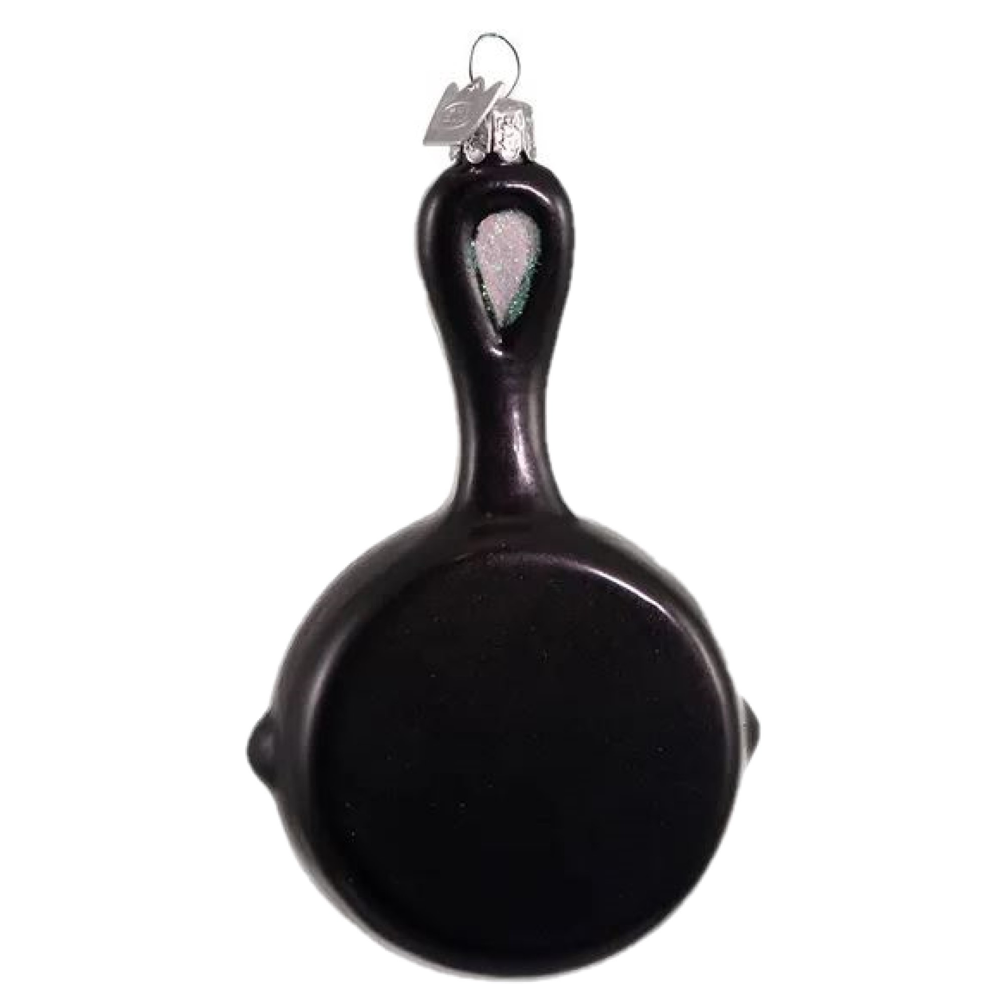 Kurt Adler Noble Gems Glass Ornament for Christmas Tree, Frying Pan