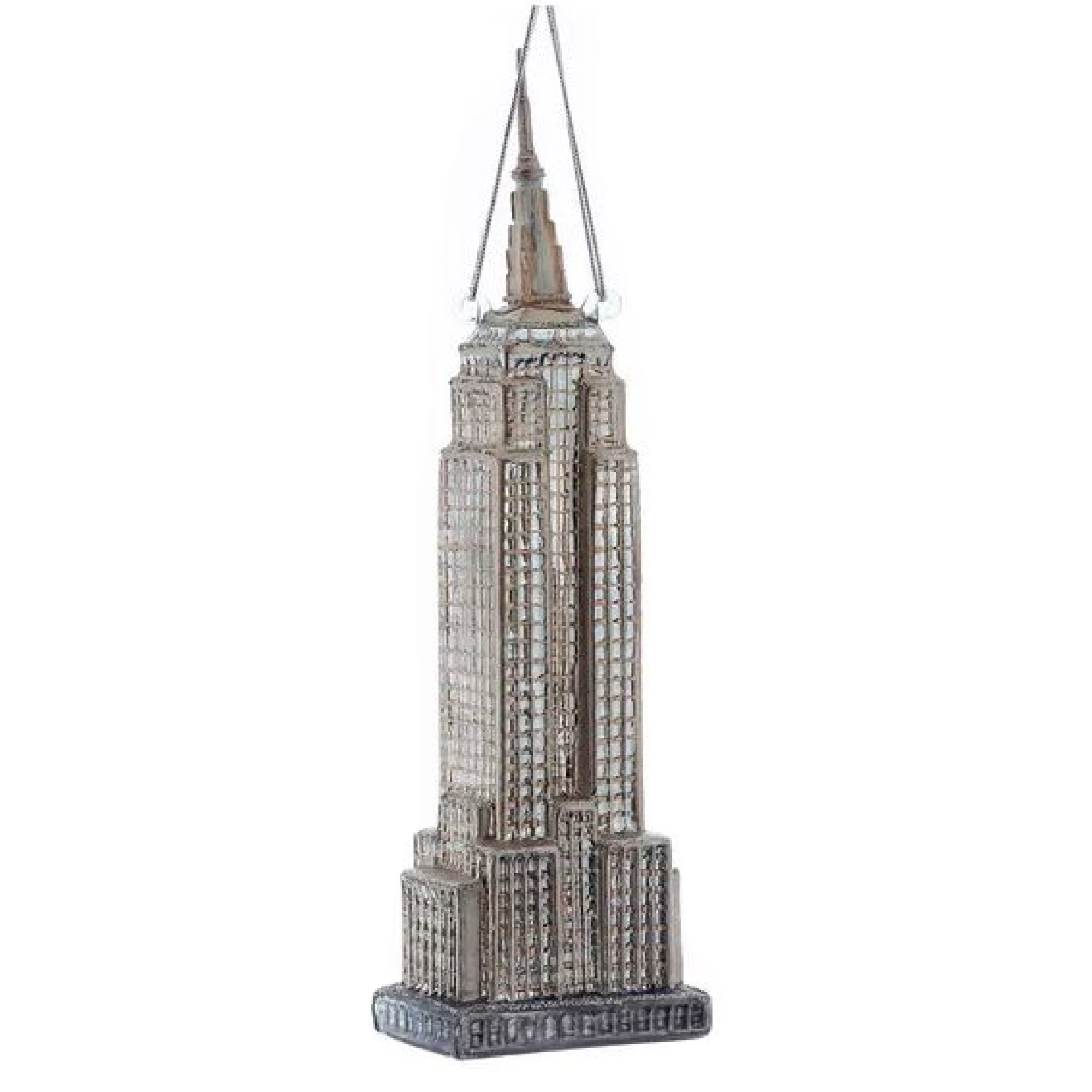 Kurt Adler Noble Gems Glass Ornament for Christmas Tree, Empire State Building
