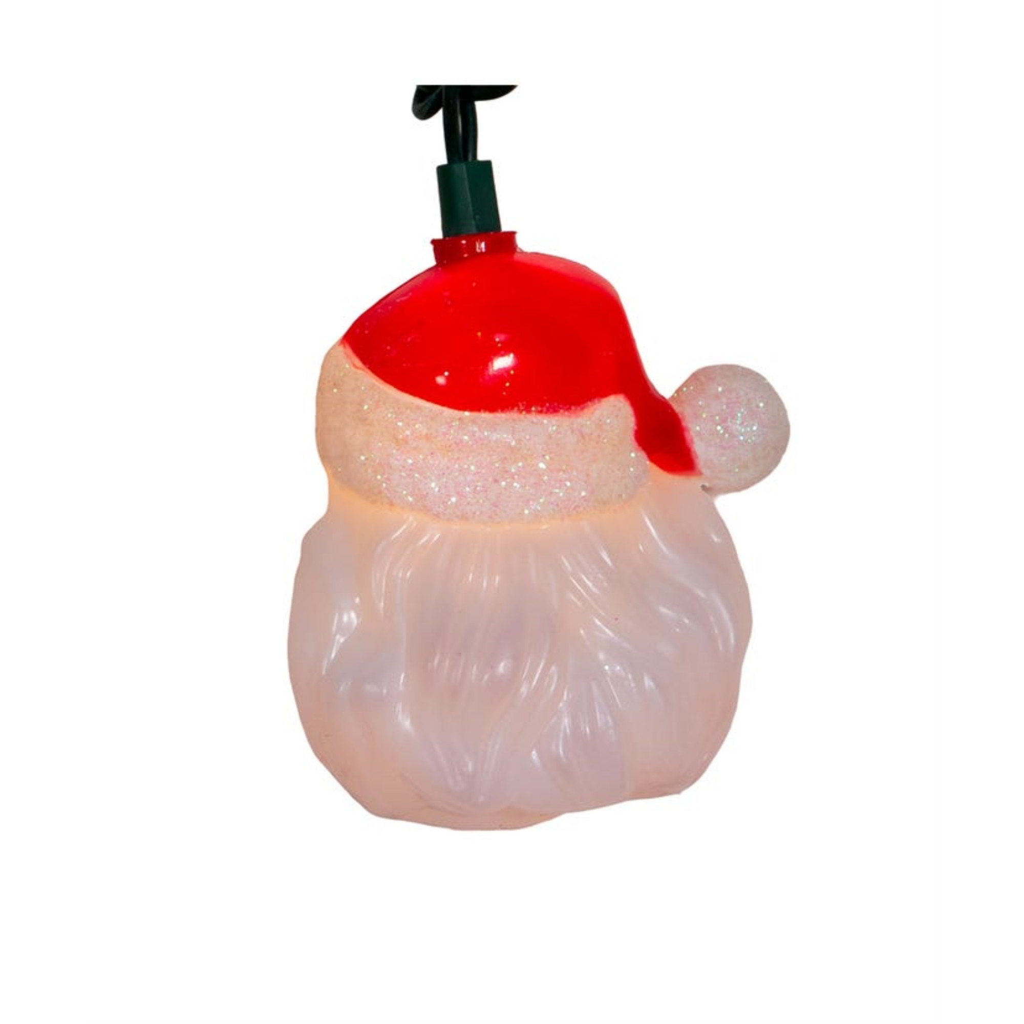Kurt Adler Indoor/Outdoor UL 10-Light Santa Head Light Set, 9ft