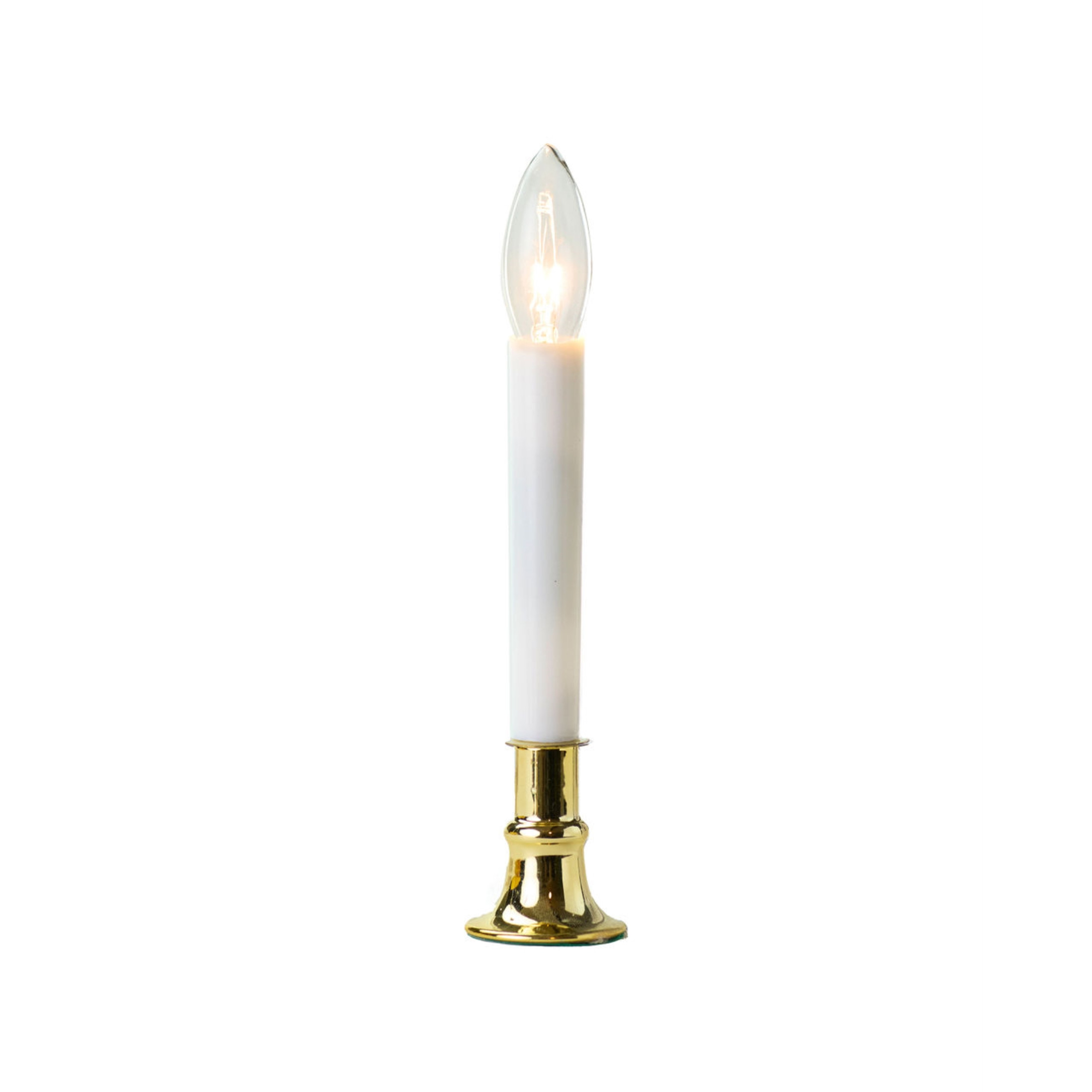 IMC Electric Candle with Warm White LED Bulb and Timer, Brass, 9" IMC Electric Candle with Warm White LED Bulb and Timer, Brass, 9"