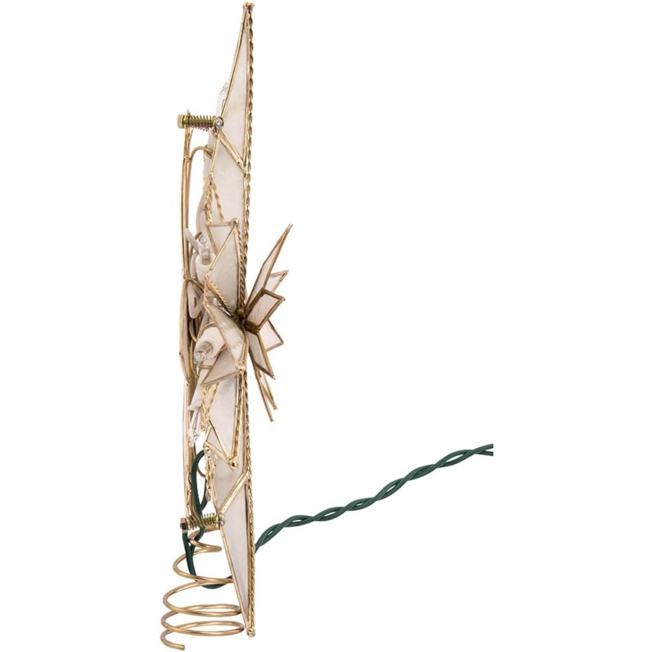 Kurt Adler 8-Point UL 10-Light Capiz Bethlehem Star Treetop, 10.5"