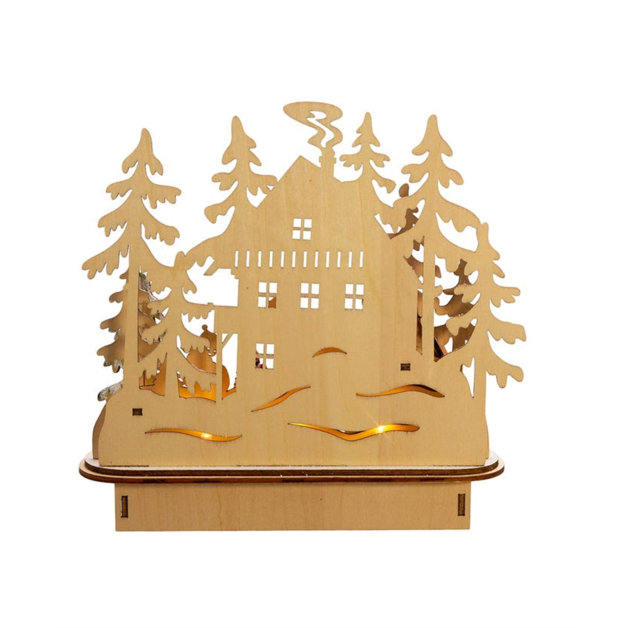 Kurt Adler Battery-Operated Light-Up LED Wooden Ski Resort Village Kurt Adler Battery-Operated Light-Up LED Wooden Ski Resort Village