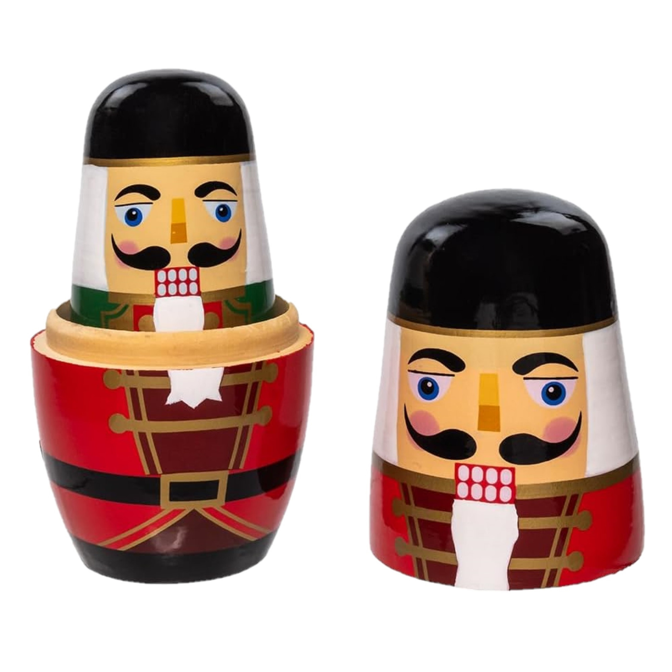 Kurt Adler Wooden Nutcracker Nesting Dolls, Multicolored (Set of 5)