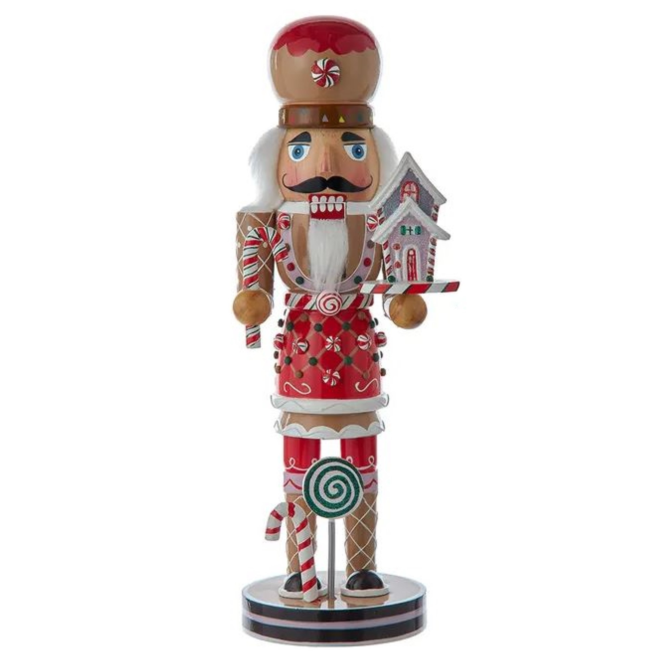 Kurt Adler Wooden Hollywood Nutcracker Collection, Gingerbread, 12in