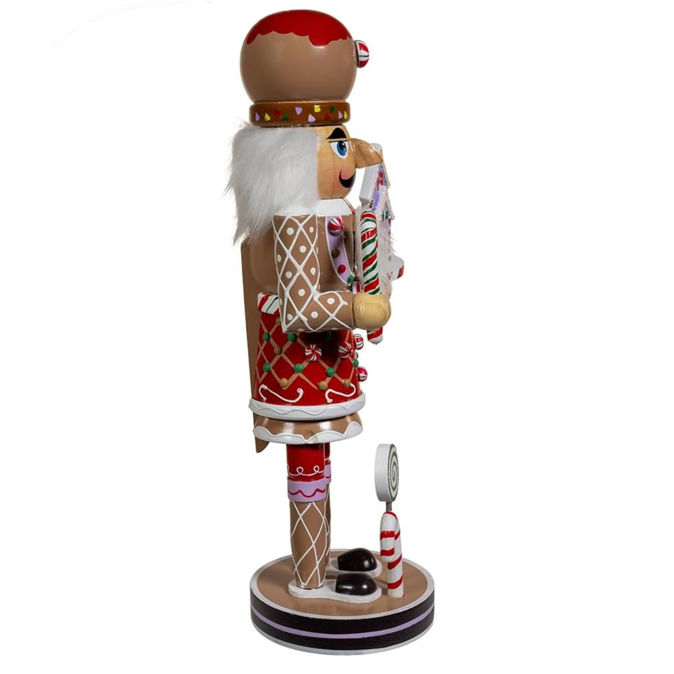 Kurt Adler Wooden Hollywood Nutcracker Collection, Gingerbread, 12in