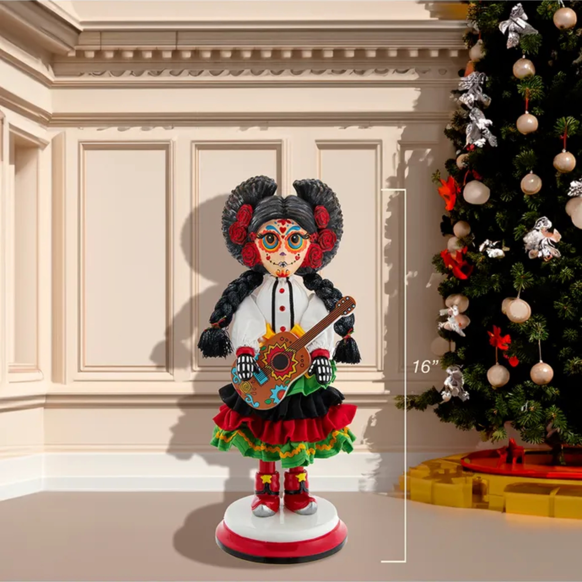 Kurt Adler Hollywood Nutcrackers Collection, Day Of The Dead Girl, 16"