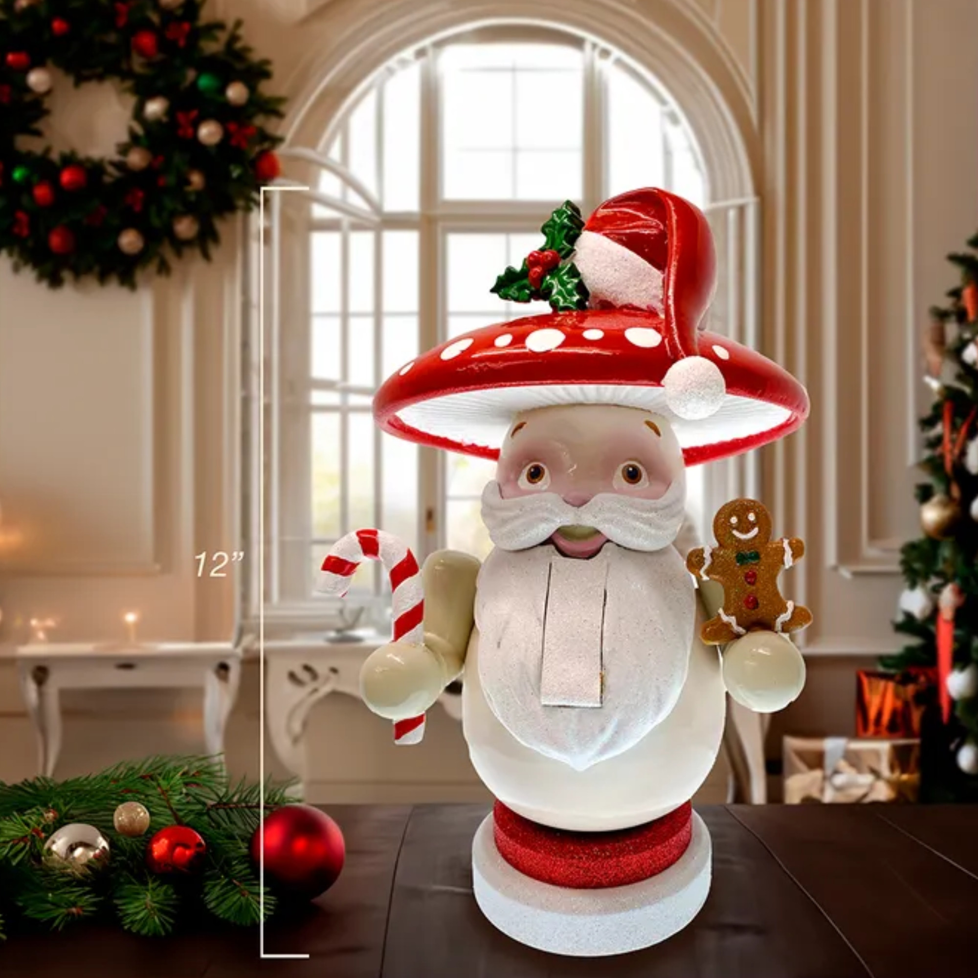 Kurt Adler Wooden Nutcracker Collection, Merry Little Mushroom, 12"
