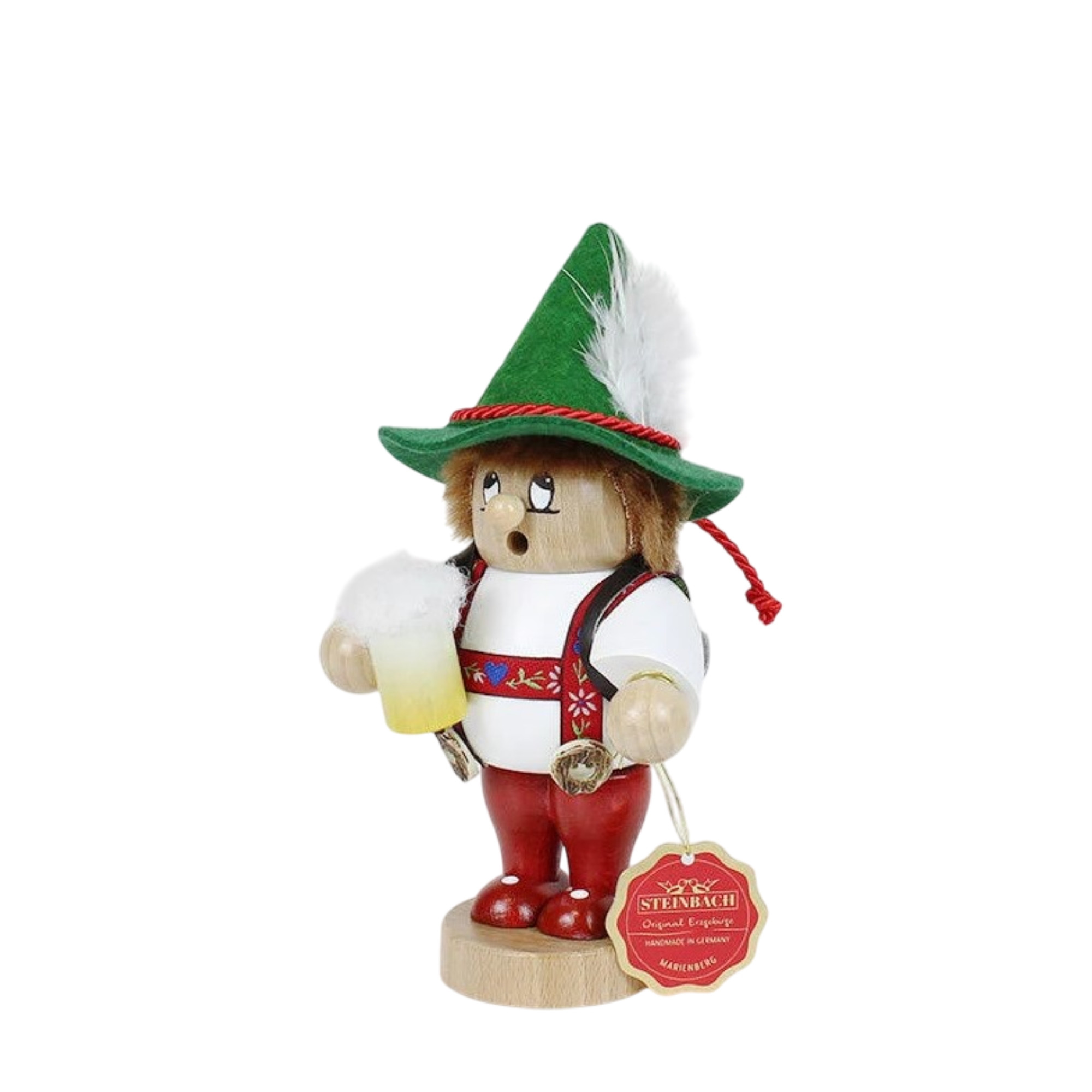 Steinbach Big Smoker Collection, Wooden German Figurine, Bavarian Hiker, 10"