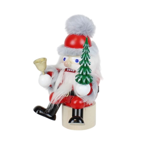 Steinbach Wooden Christmas Shelf-Sitter Decorative Nutcracker, Santa with Tree, 7.8"