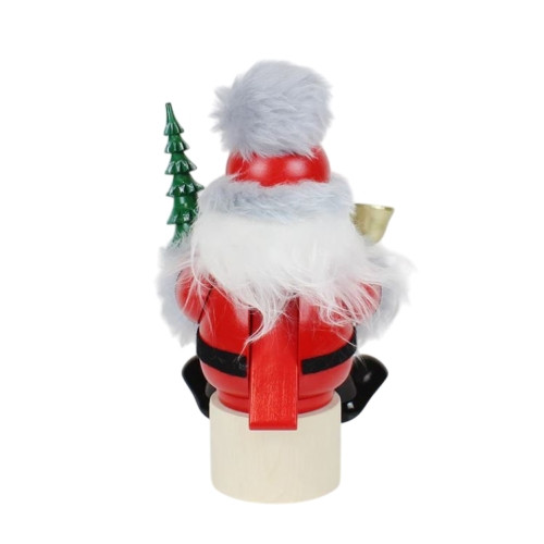 Steinbach Wooden Christmas Shelf-Sitter Decorative Nutcracker, Santa with Tree, 7.8"