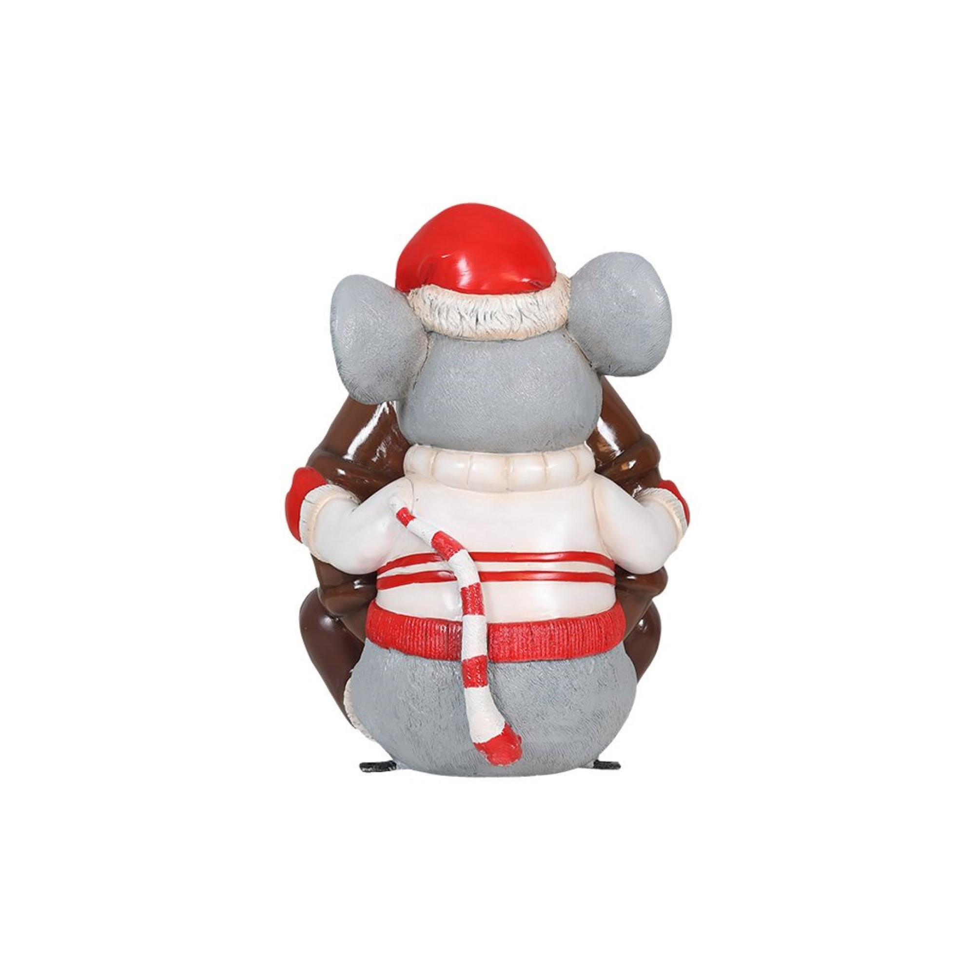 Garden Elements Indoor Outdoor Christmas Figurine, Mouse Eating Donut, 24in