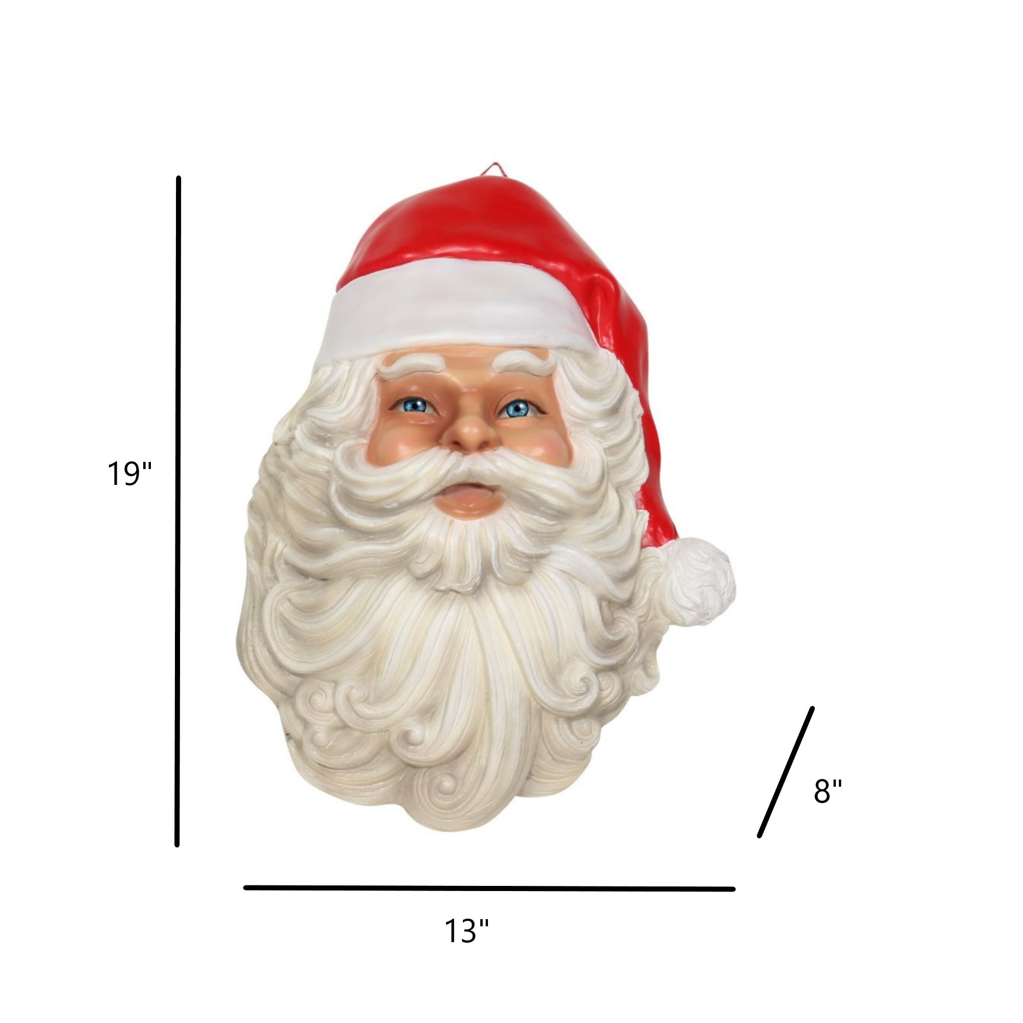 Garden Elements Indoor/Outdoor Fiberglass Santa Claus Wall Décor – 19"