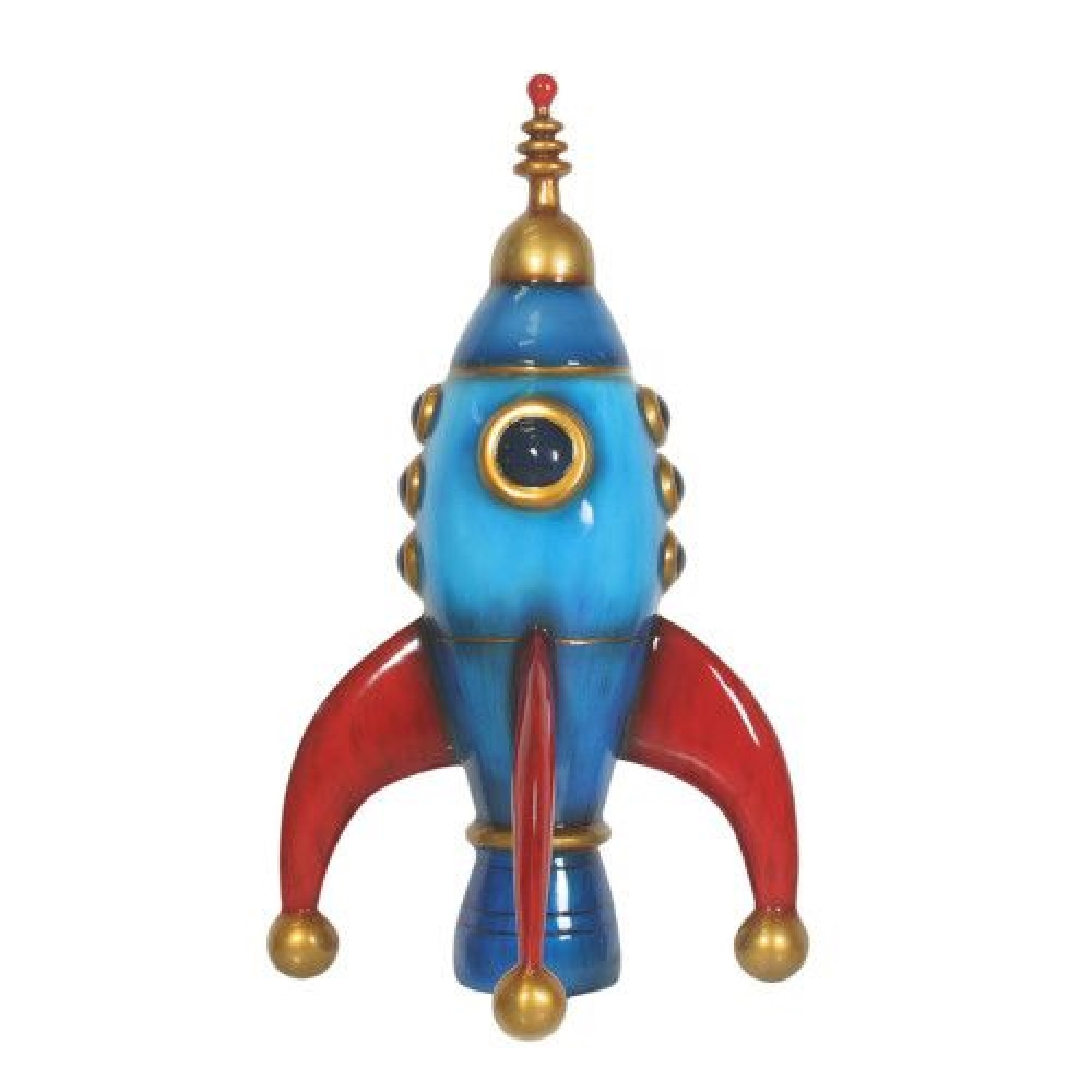 Garden Elements Fiberglass Christmas Table Piece, Toy Spaceship, 43"