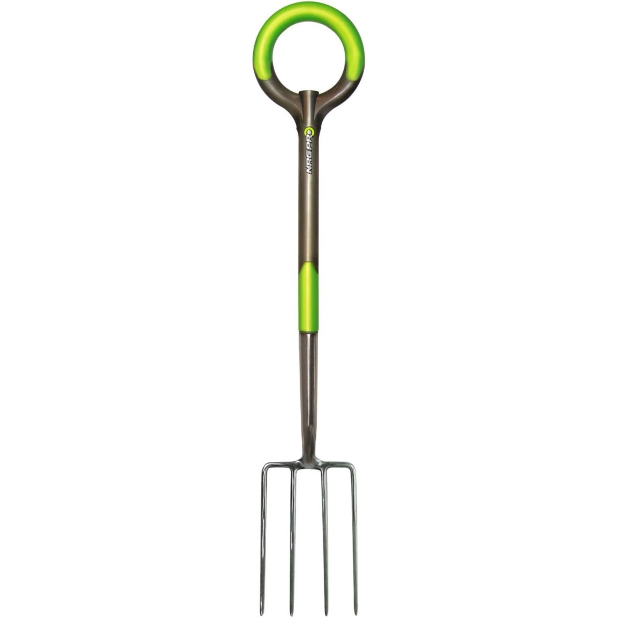 Radius Garden 203 PRO Stainless Steel Digging Fork – Ergonomic, Durable, and Versatile Gardening Tool, Green