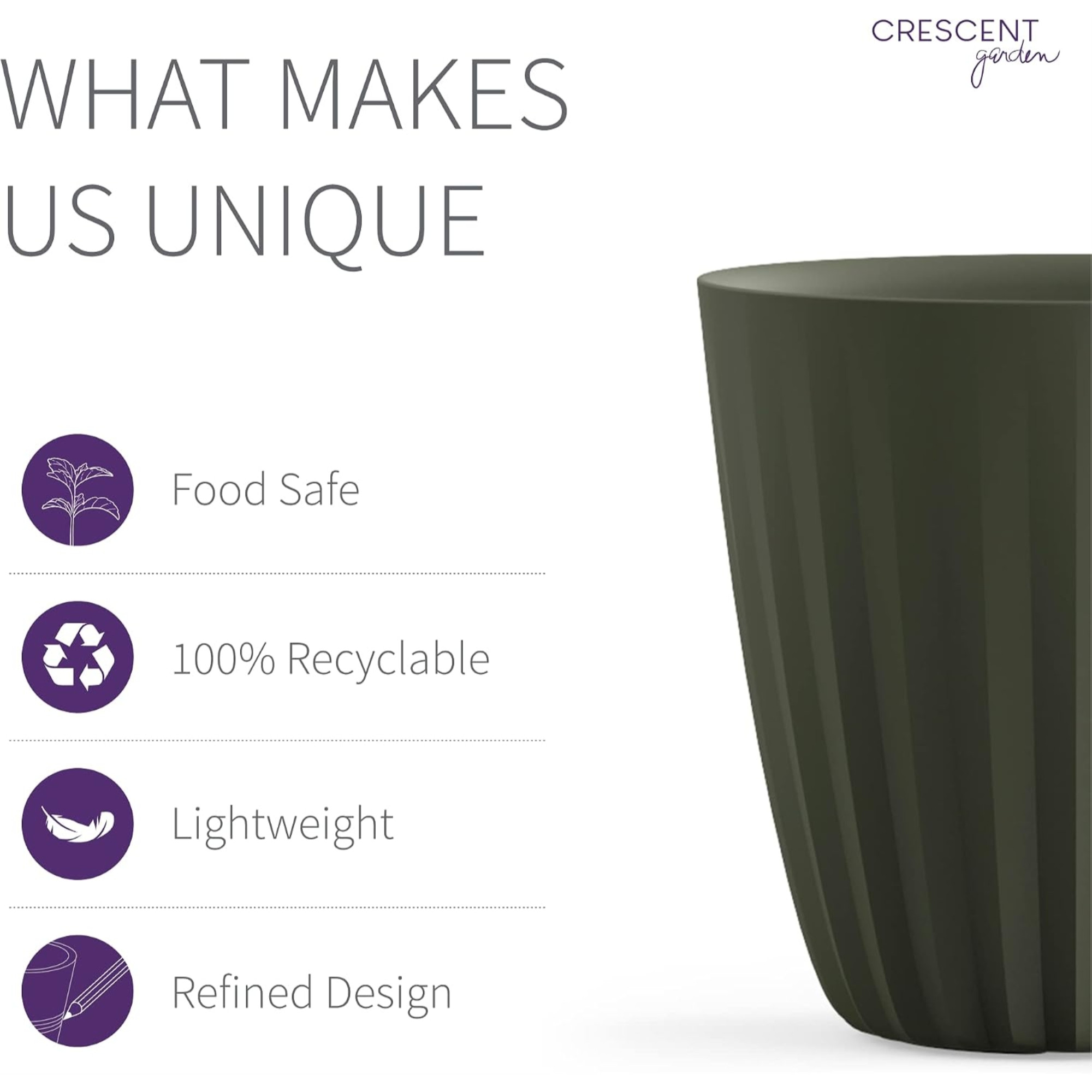 Crescent Garden Pleat Indoor/Outdoor Planter