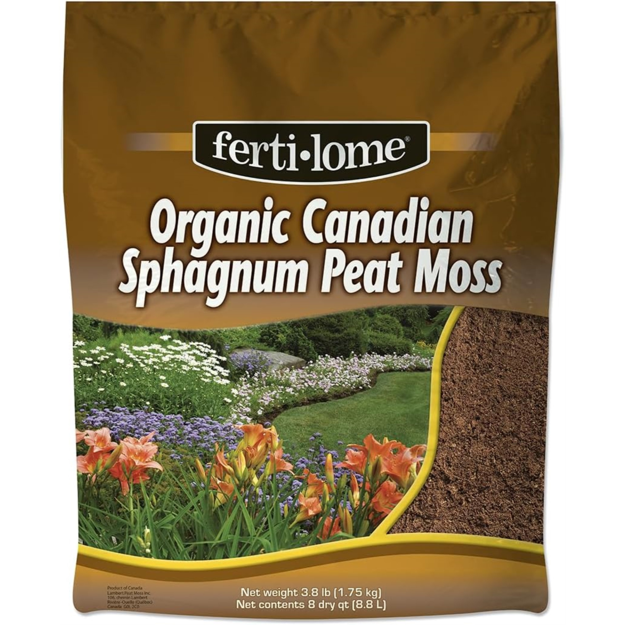 Fertilome Organic Canadian Sphagnum Peat Moss — OMRI Listed Soil Conditioner, 8qt