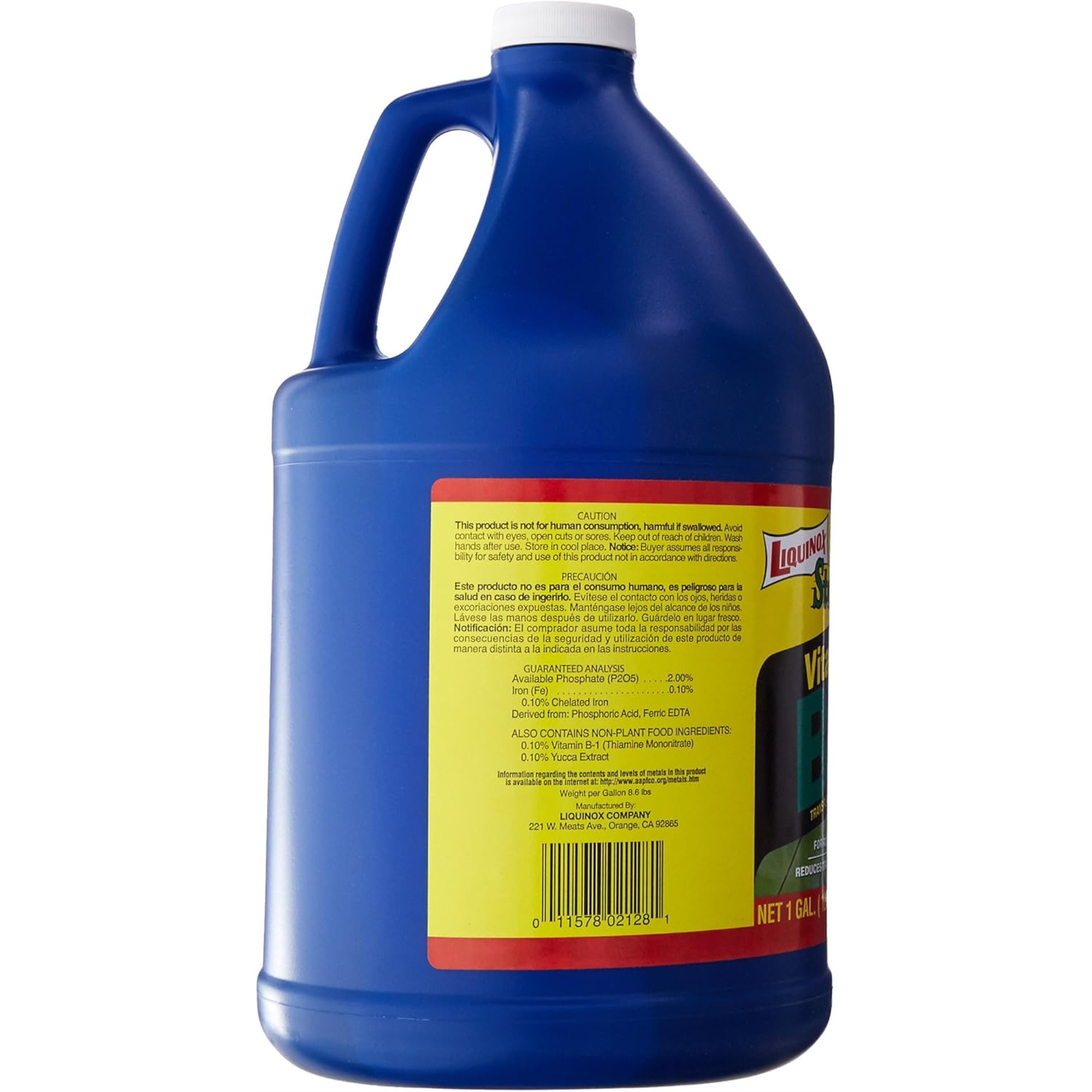 Liquinox Start 0-2-0 Vitamin B-1 Transplant Solution and Root Stimulant, 1 Gallon