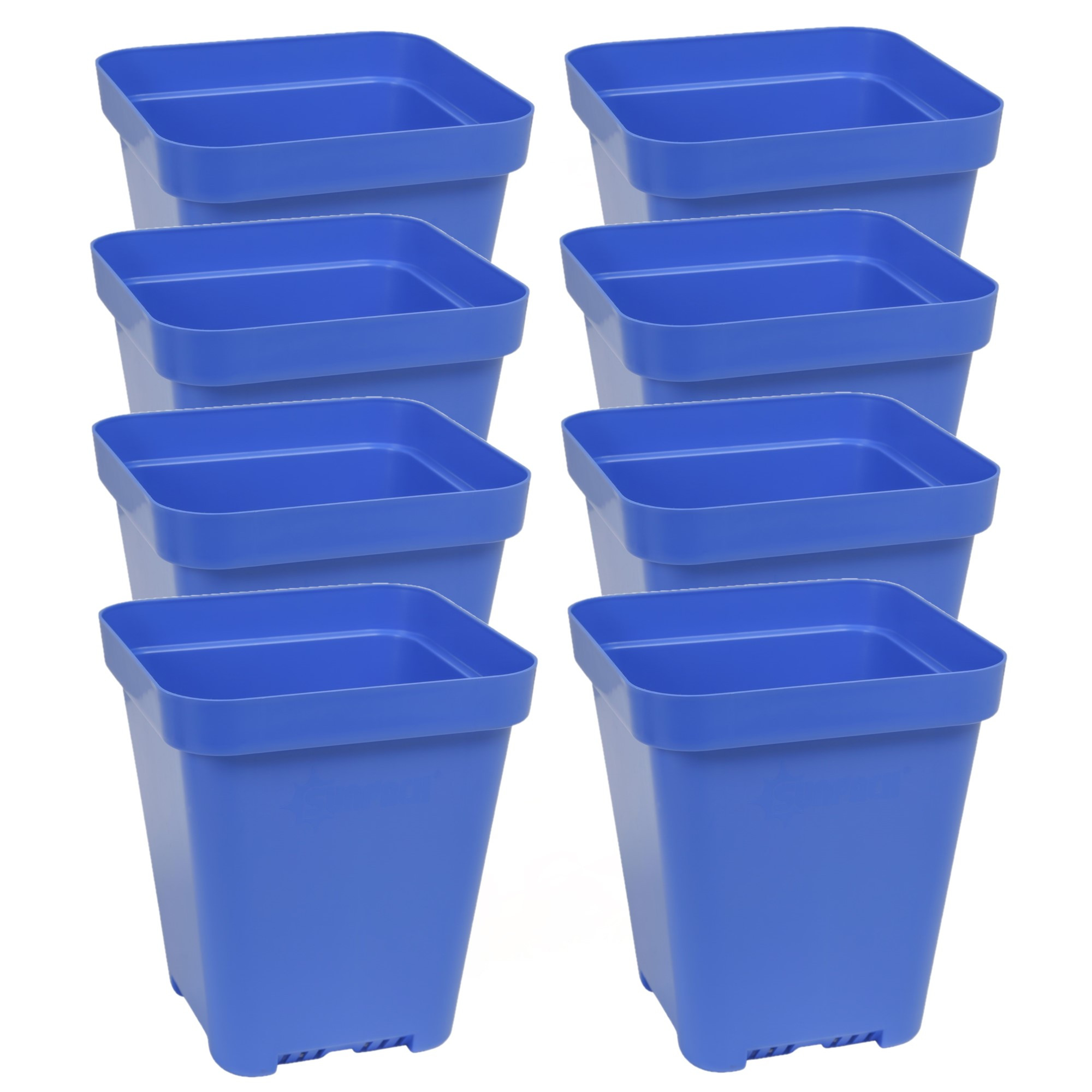 SUNPACK 5" x 5" Heavy Duty Seed Starting Square Insert Pot, 6" (Pack of 8)