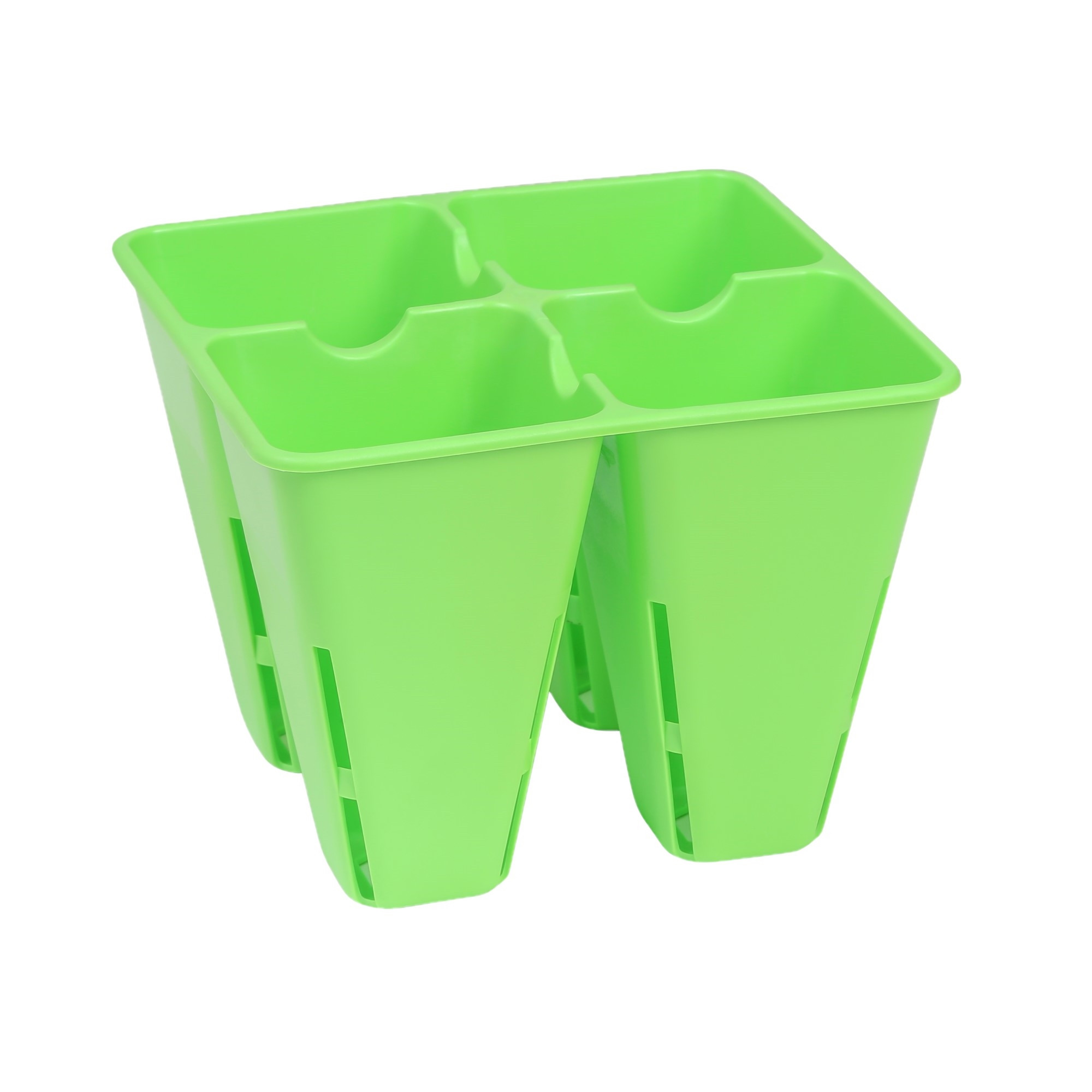SUNPACK Plastic Seed Starting 4-Cell Square Plug Insert, 5"