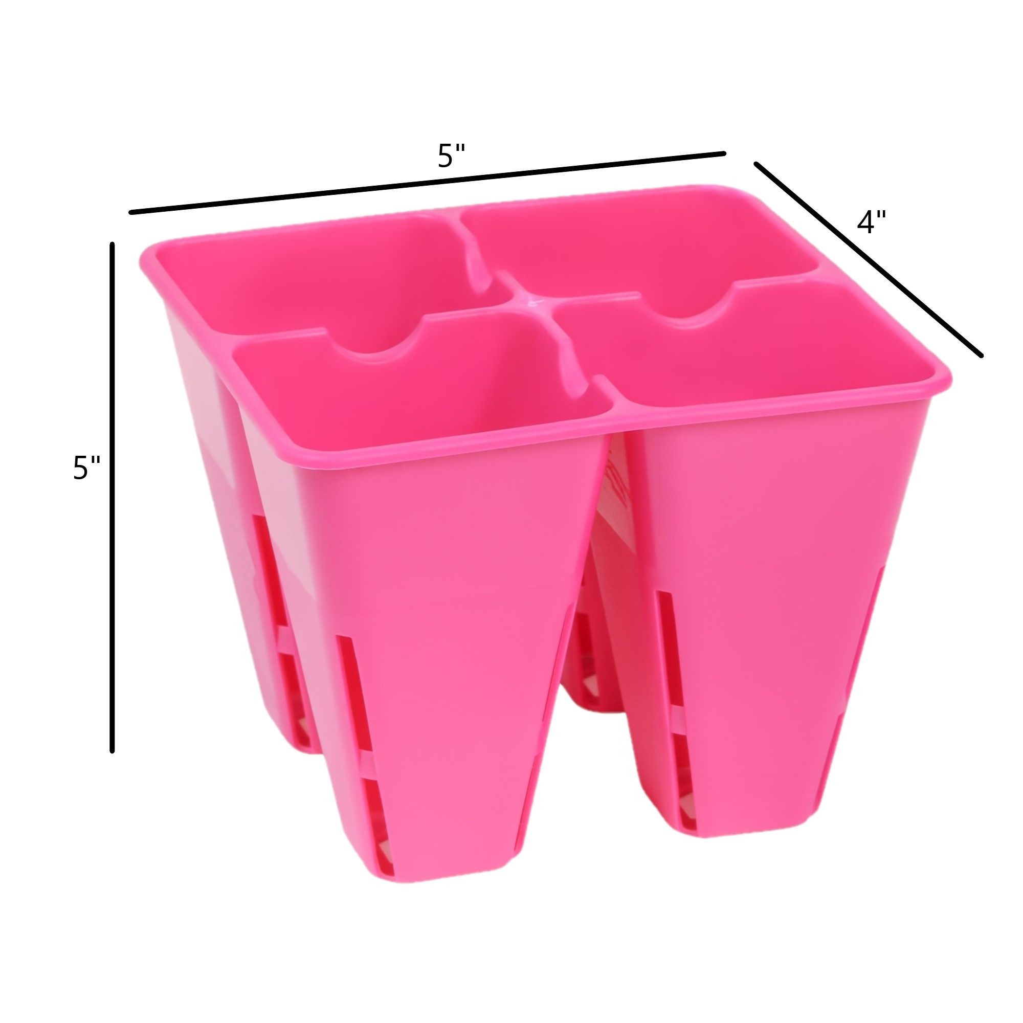 SUNPACK Plastic Seed Starting 4-Cell Square Plug Insert, 5"