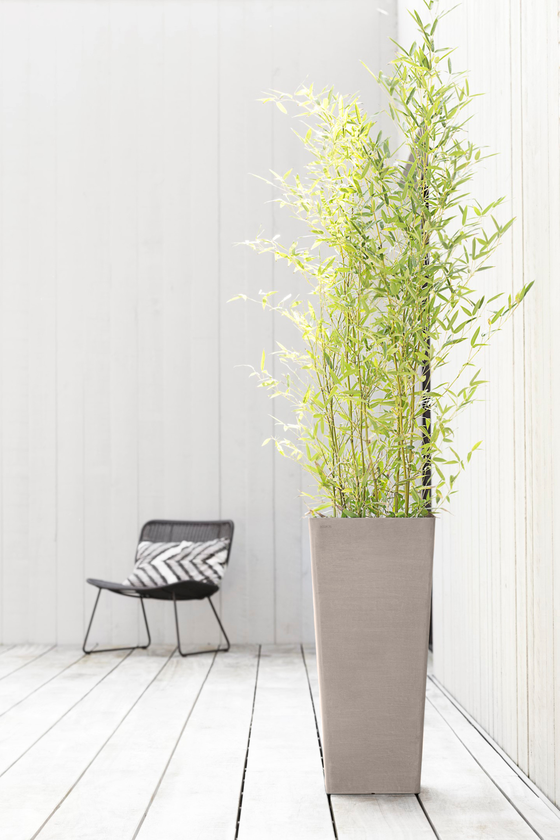 Ecopots Rotterdam Mid High Indoor/Outdoor Modern Recycled Plastic Flower Pot Planter