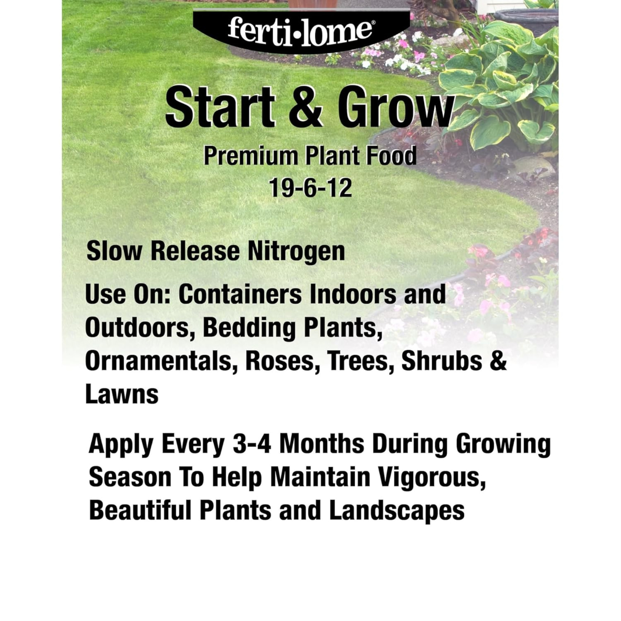 Fertilome Start & Grow Premium 19-6-12 Plant Food, Slow-Release Fertilizer, 10lb