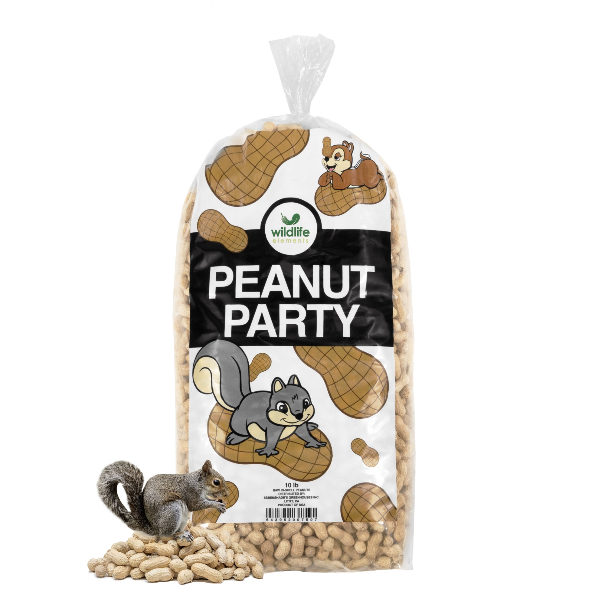 Wildlife Elements Peanut Party Raw In-Shell Peanuts – Natural, Nutrient-Rich Wildlife Food for Birds, Squirrels & Waterfowl, 10lb