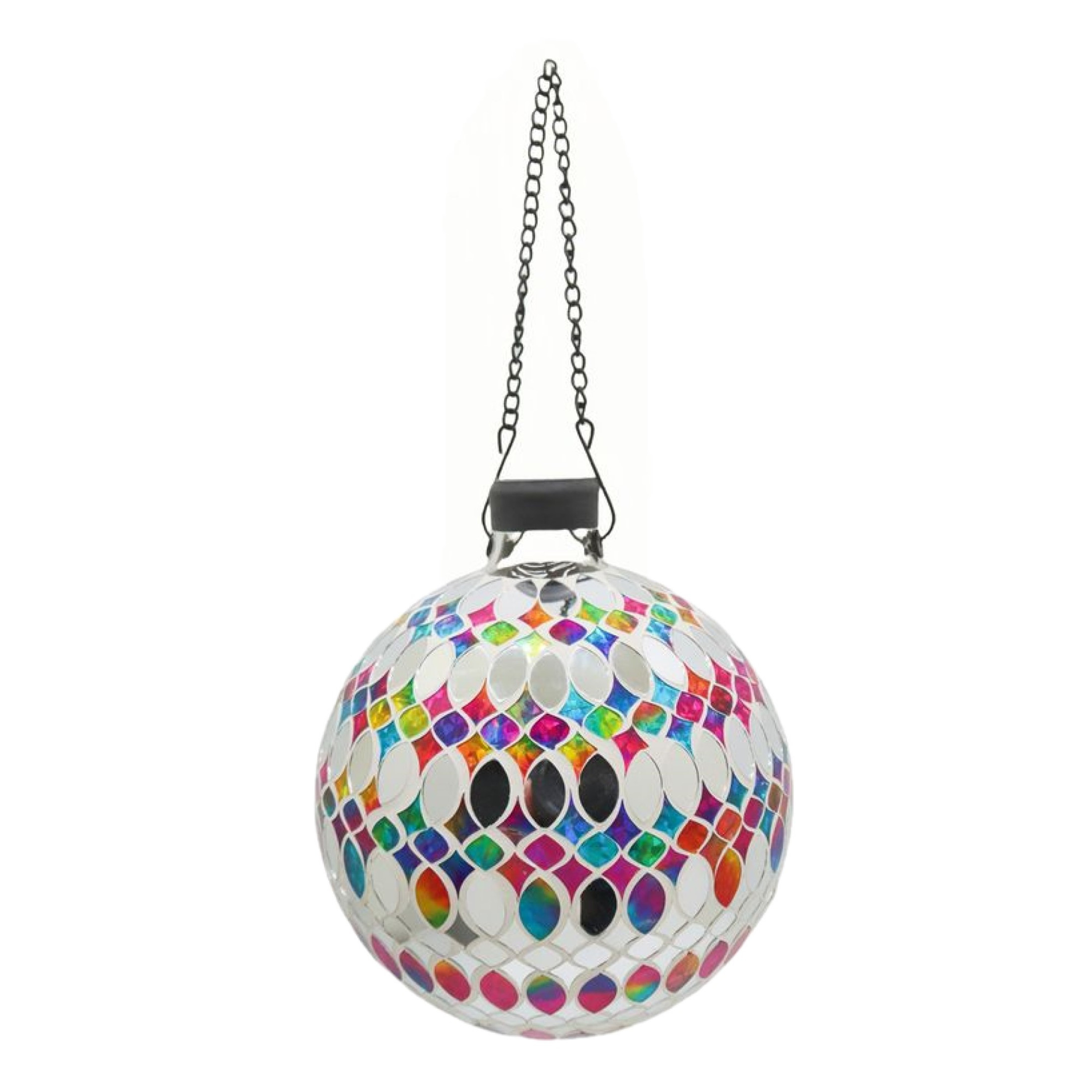Very Cool Stuff Mosaic Glass Gazing Globe with Hanging Chain, Bling Multi-Shape Tile, 10in Very Cool Stuff Mosaic Glass Gazing Globe with Hanging Chain, Bling Multi-Shape Tile, 10in