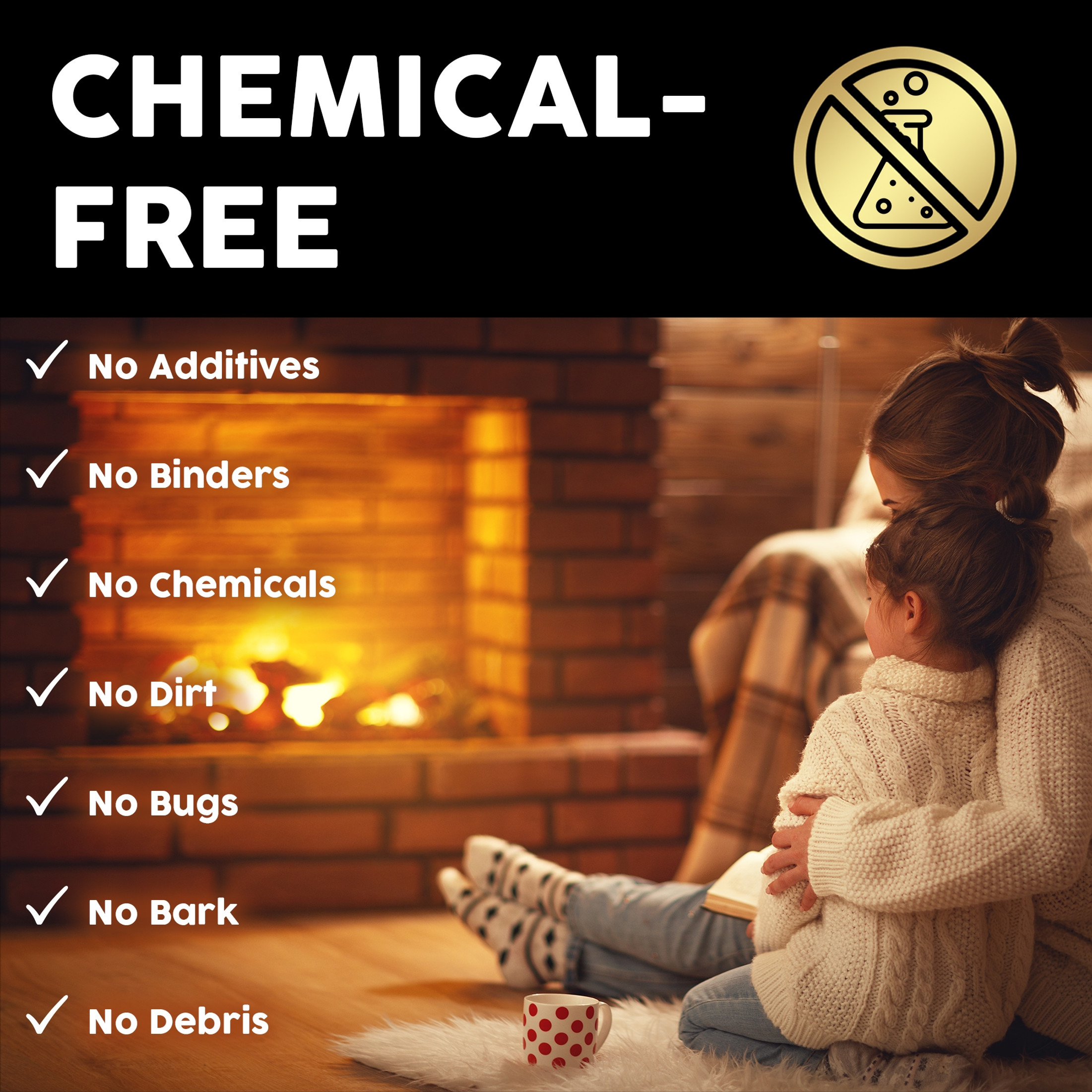 Firewood Central Envi Hardwood Fuel Blocks by Bio-Diversity -100% Natural Compressed Sawdust, High Heat, Long Burn for Fireplaces, Stoves, and Fire Pits (3 Pack)