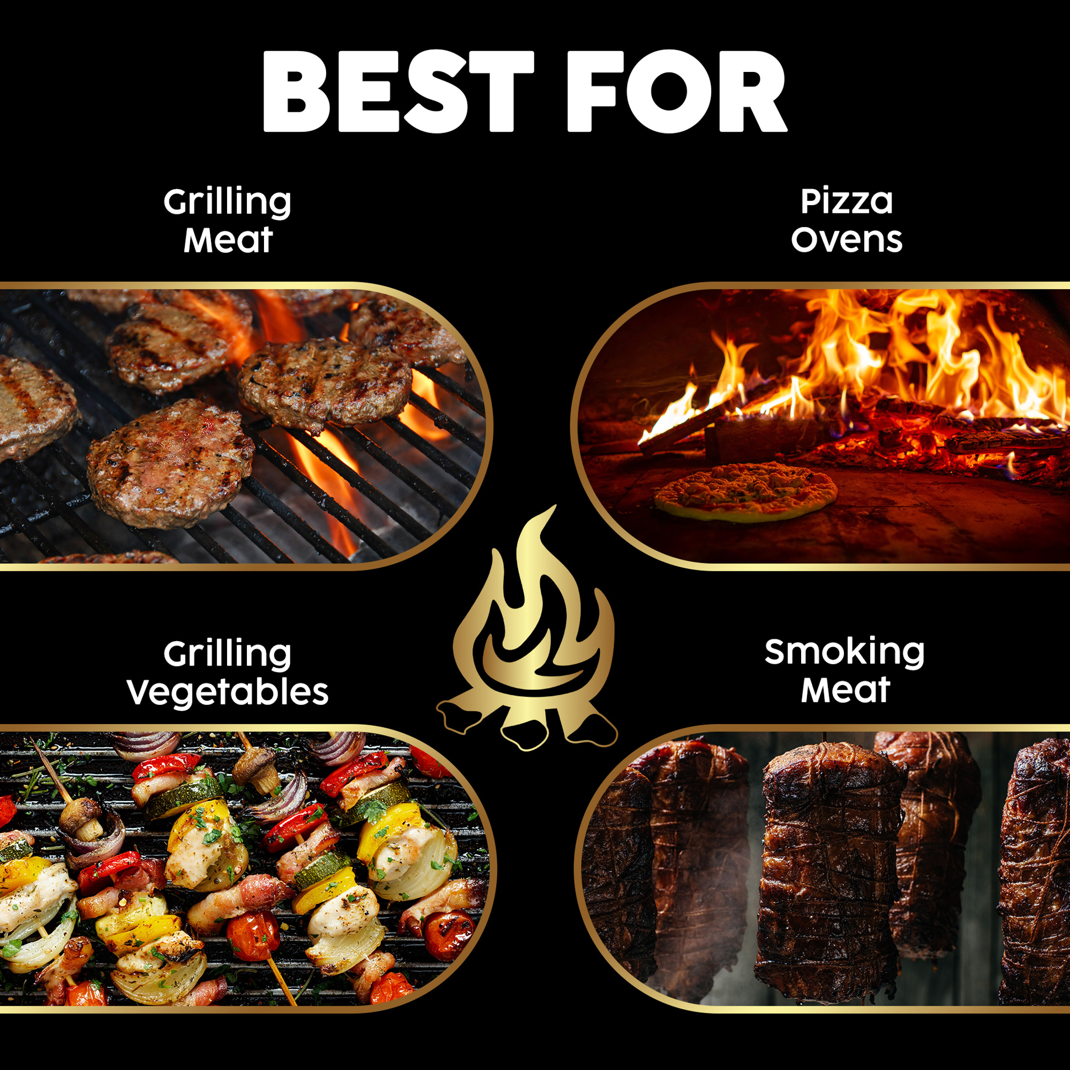 Firewood Central Kiln-Dried PA Hardwood – 8” Splits (30–35 Pieces) – Smoking Wood for Pizza Ovens, BBQ & Fire Pits – Easy Light, Low Smoke, USA Sourced