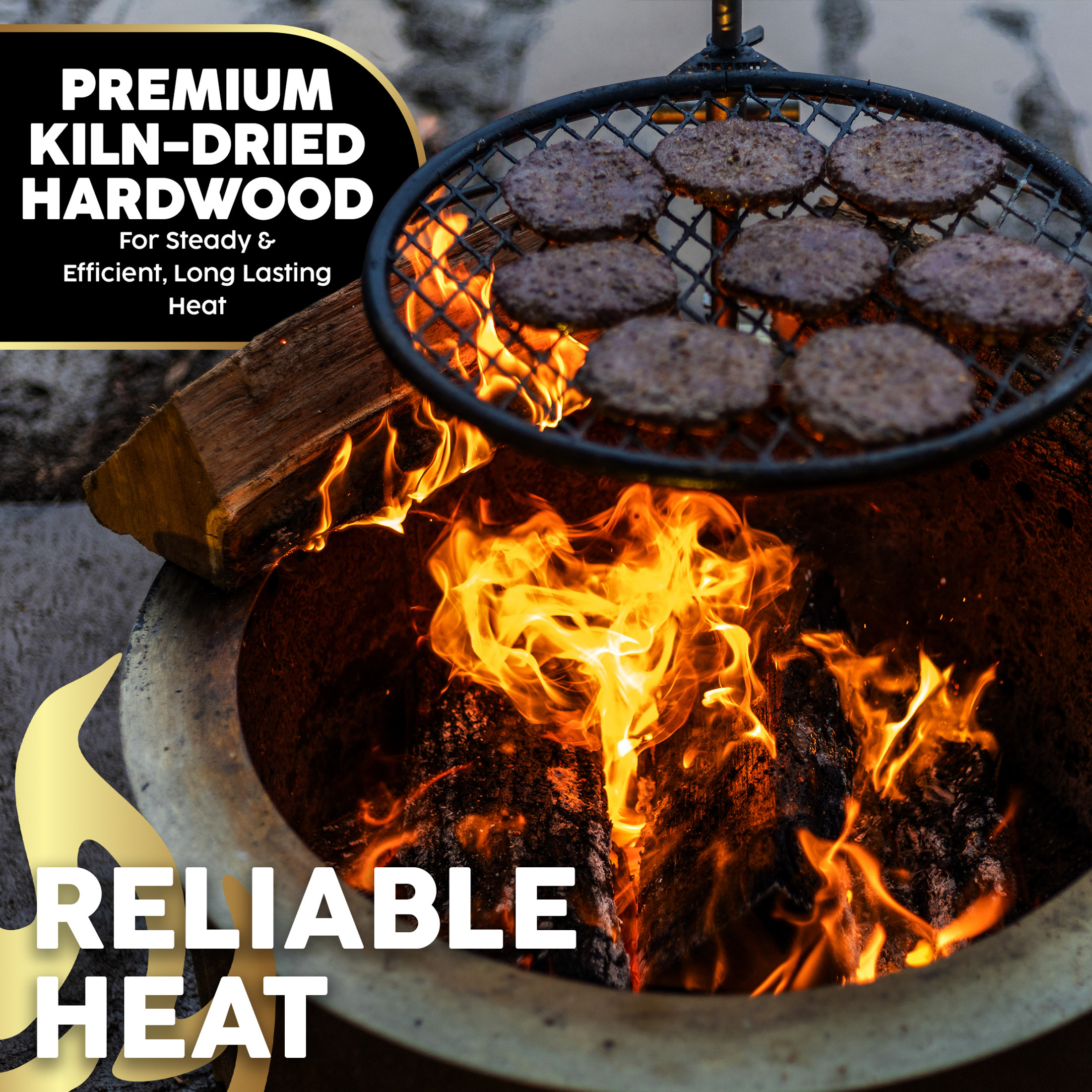 Firewood Central Kiln-Dried PA Hardwood – 8” Splits (30–35 Pieces) – Smoking Wood for Pizza Ovens, BBQ & Fire Pits – Easy Light, Low Smoke, USA Sourced