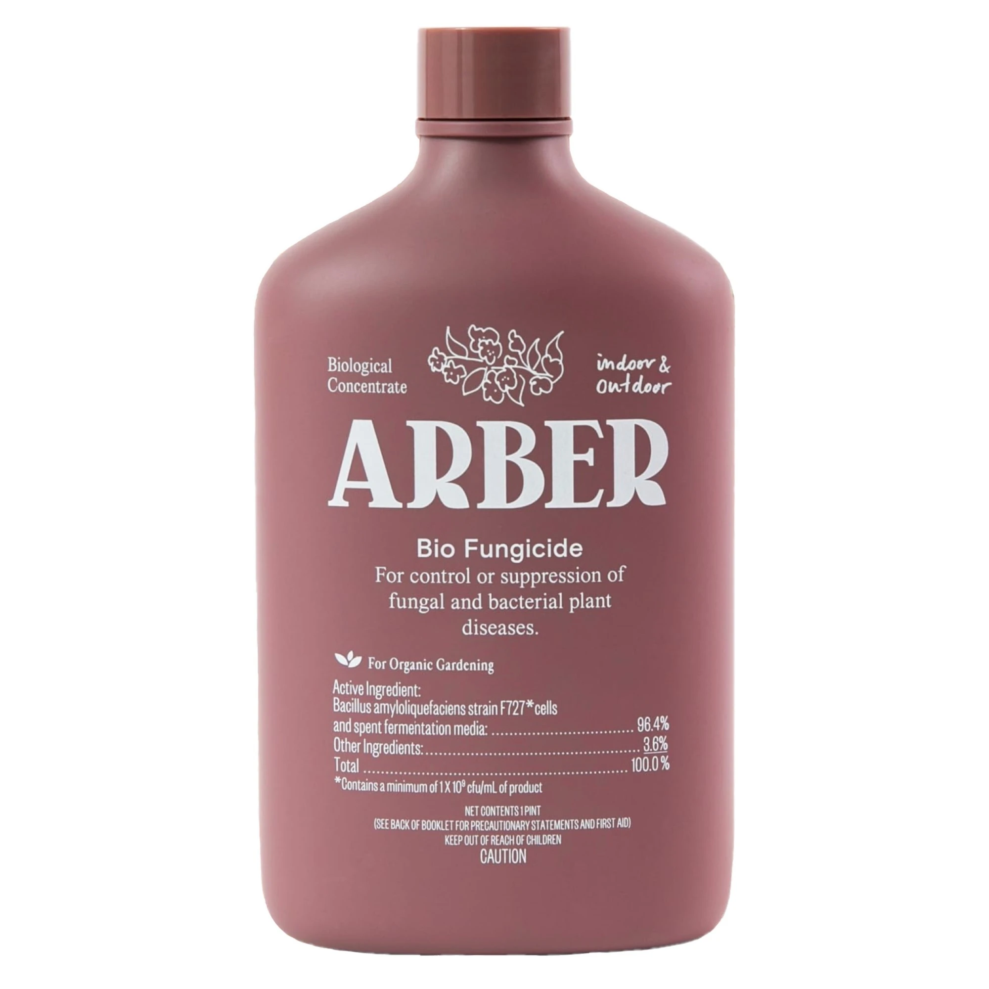 Arber Organic Bio Fungicide Concentrate for Garden Disease Control, 16 fl oz