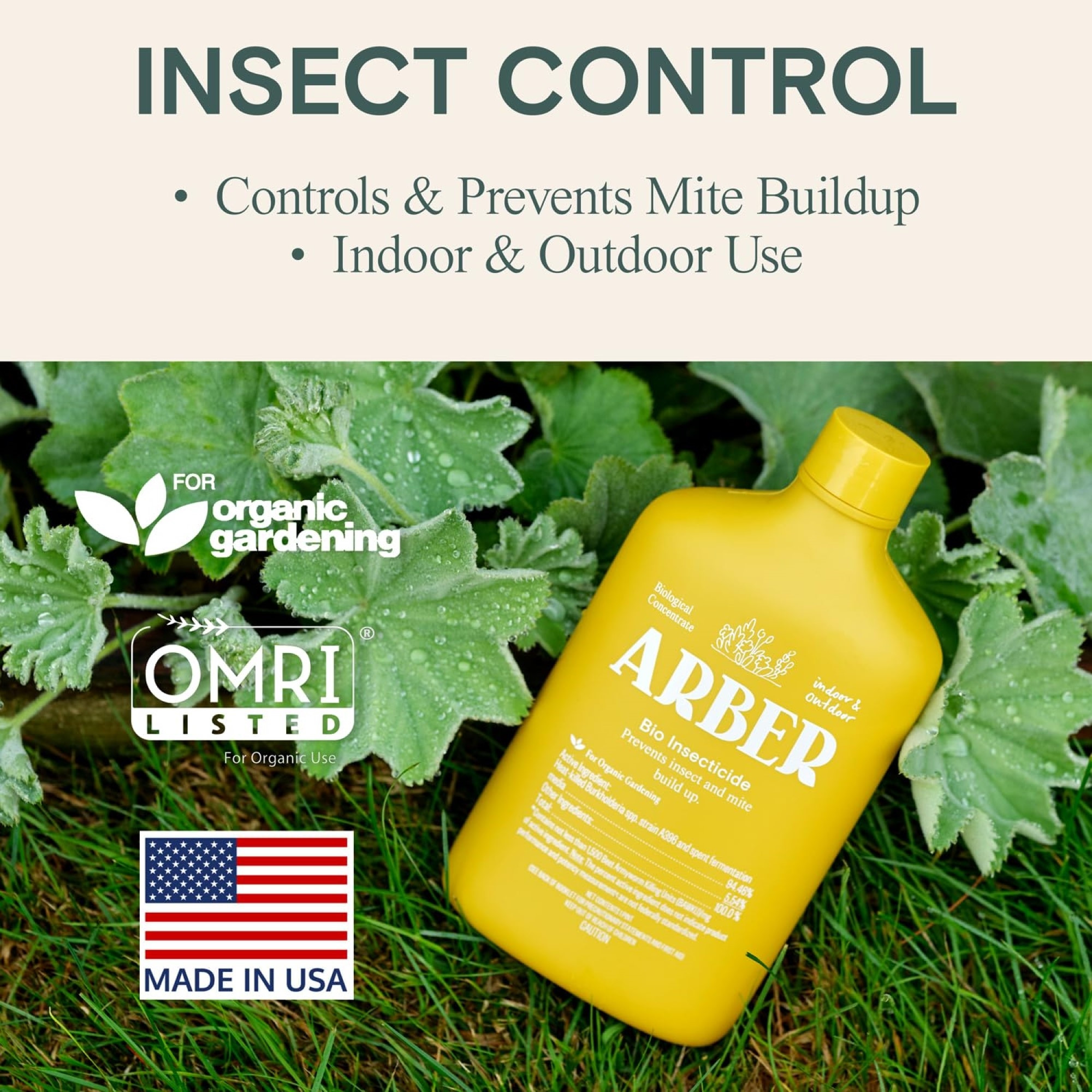 Arber Bio Insecticide Concentrate for Garden Pest Control, 16 fl oz