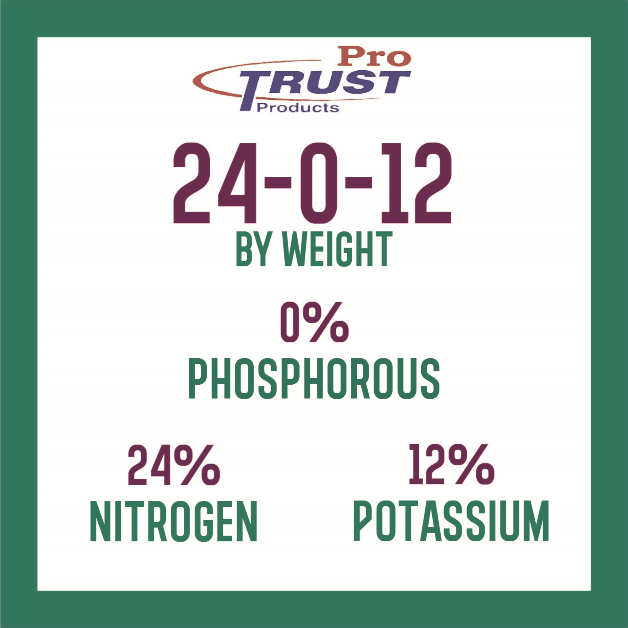 Turf Trust 24-0-12 Professional Lawn Maintenance Fertilizer