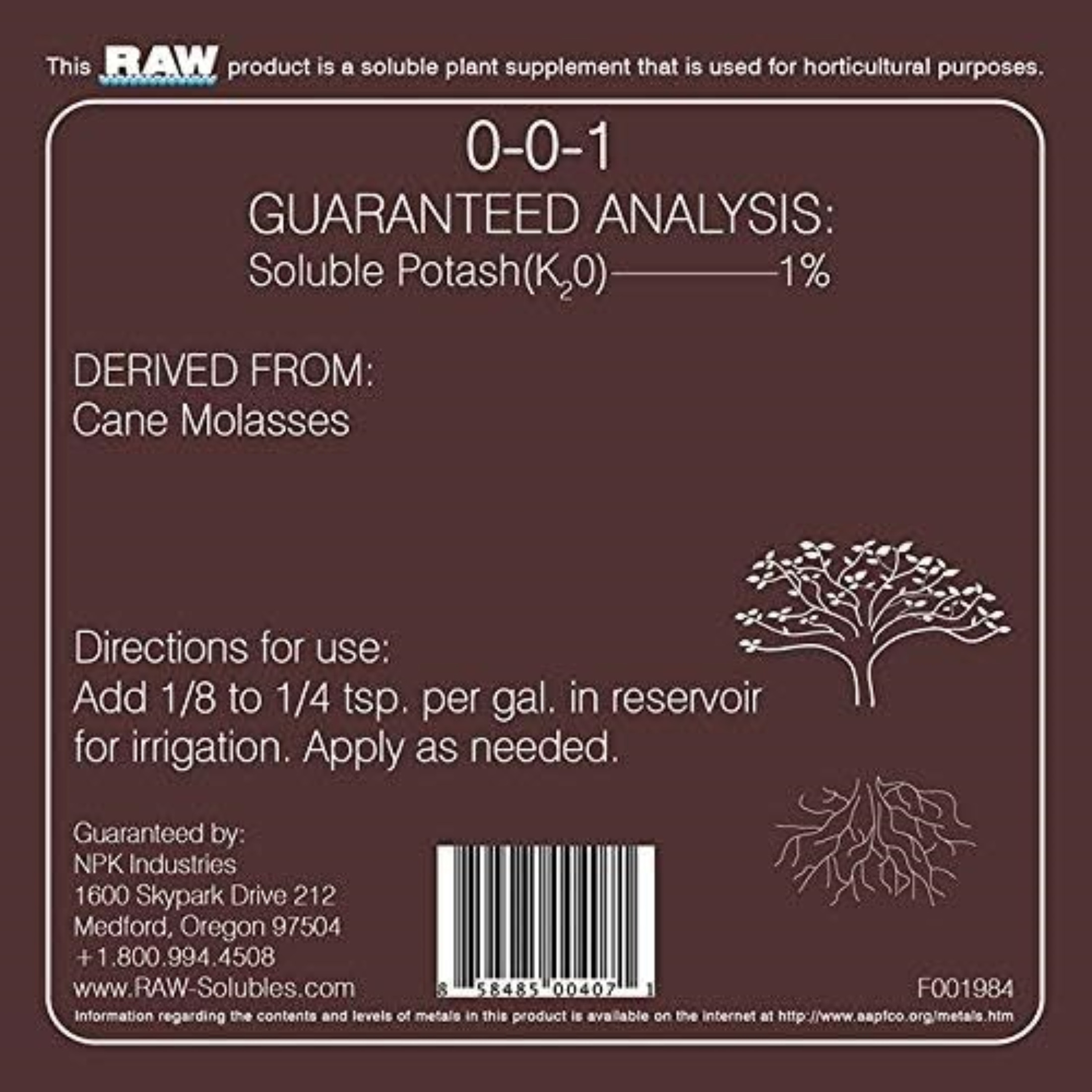 RAW Cane Molasses Enhance Water-Soluble Biostimulant for Boosting Beneficial Soil Life
