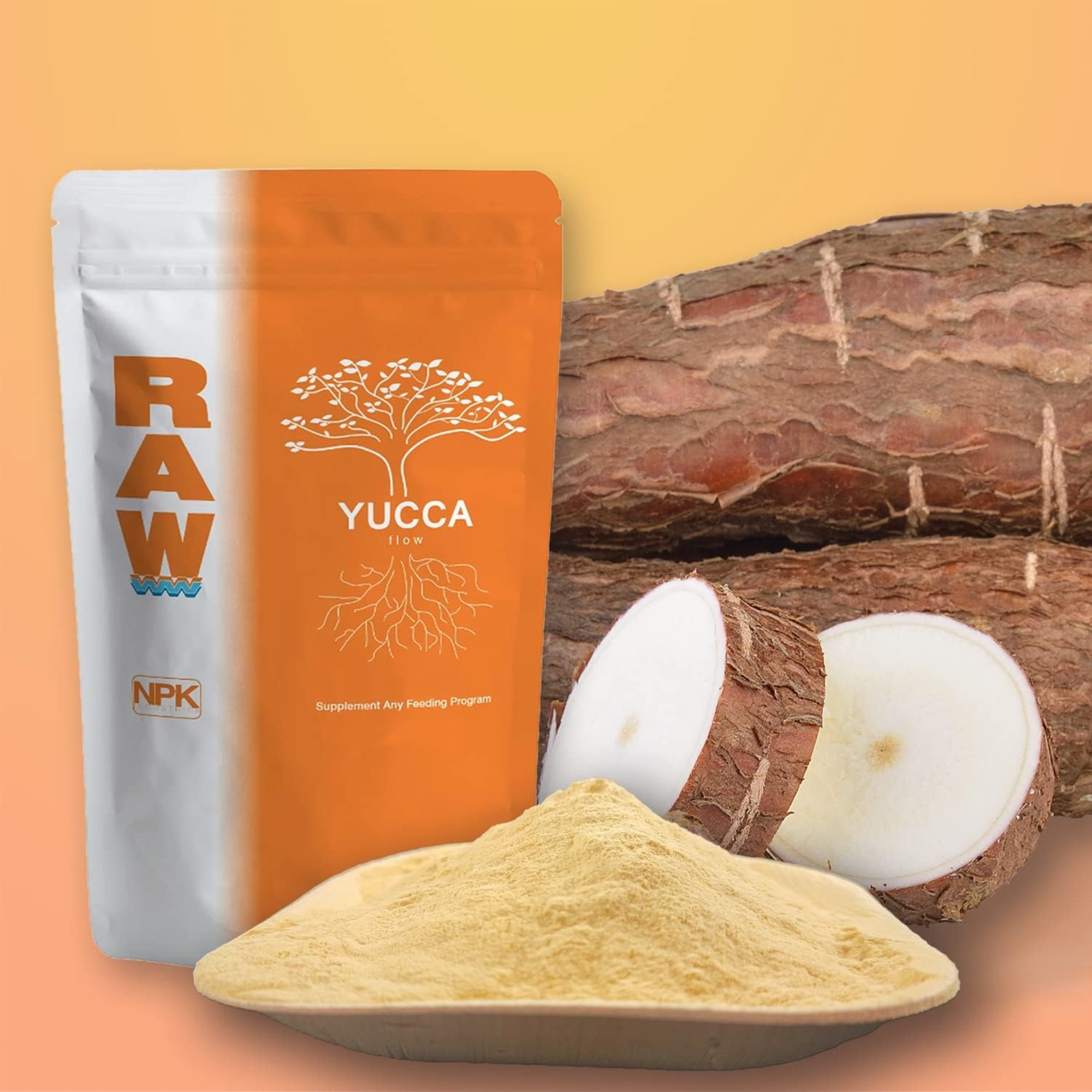 RAW Yucca Flow Water-Soluble Soil Amendment for Water and Nutrient Absorption in Soil