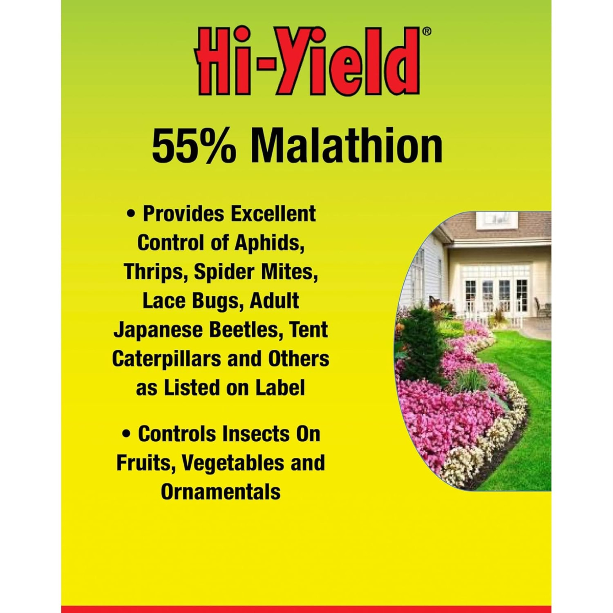 Hi-Yield 55% Malathion Insect Control Liquid Concentrate for Outdoor Gardens