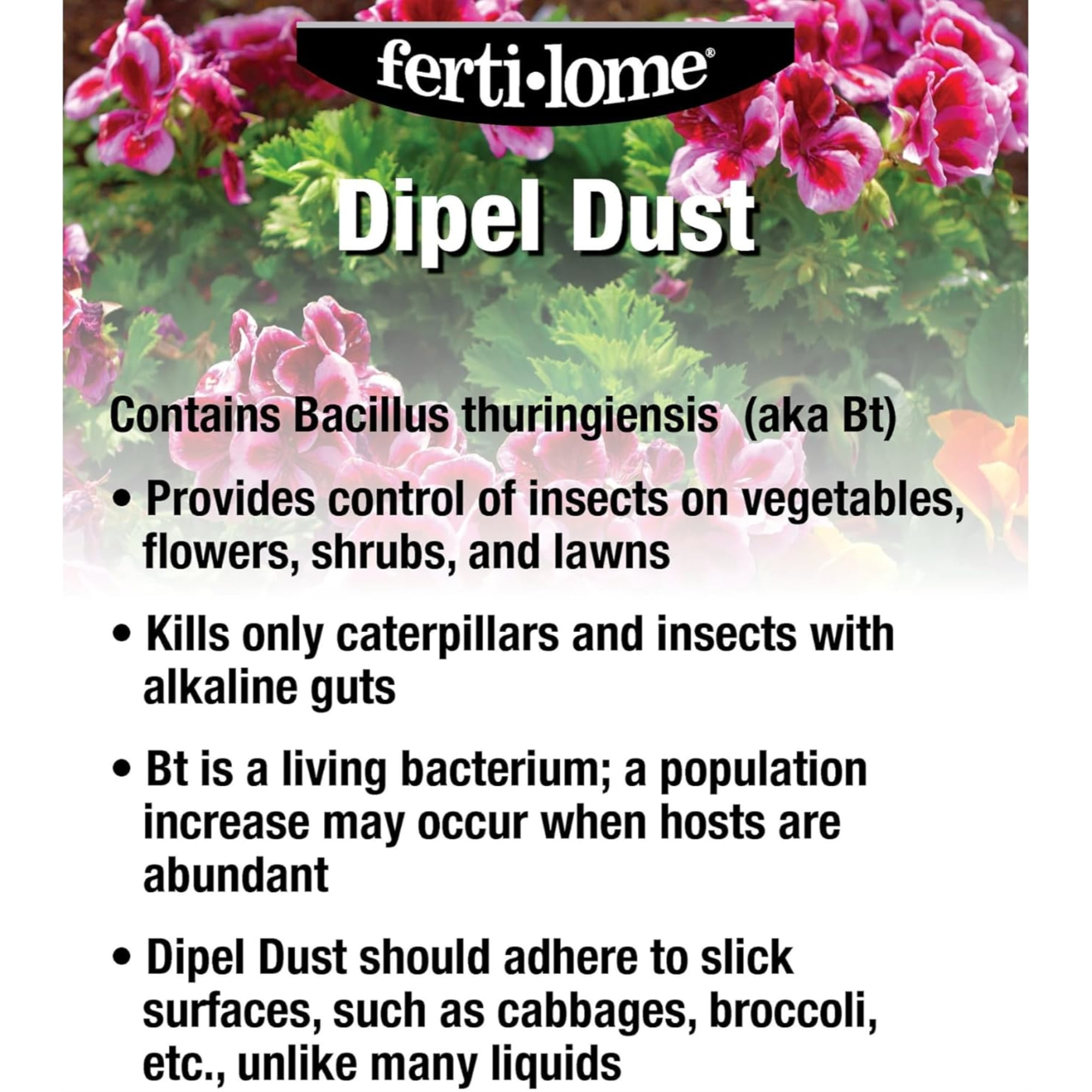 Fertilome Dipel Dust Biological Insecticide for Backyard Lawns and Gardens