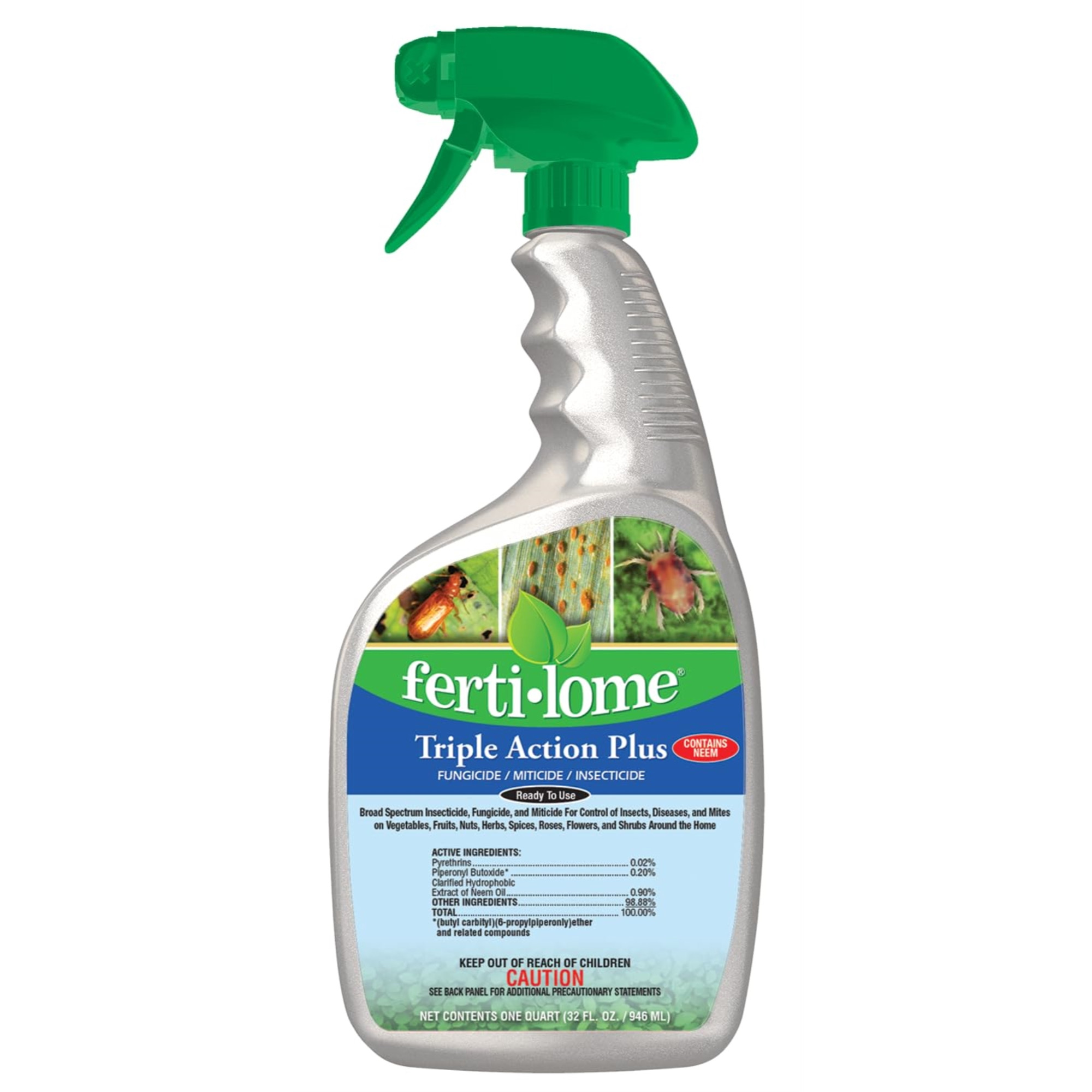 Fertilome Triple Action Fungicide, Miticide & Insecticide, 32 fl oz