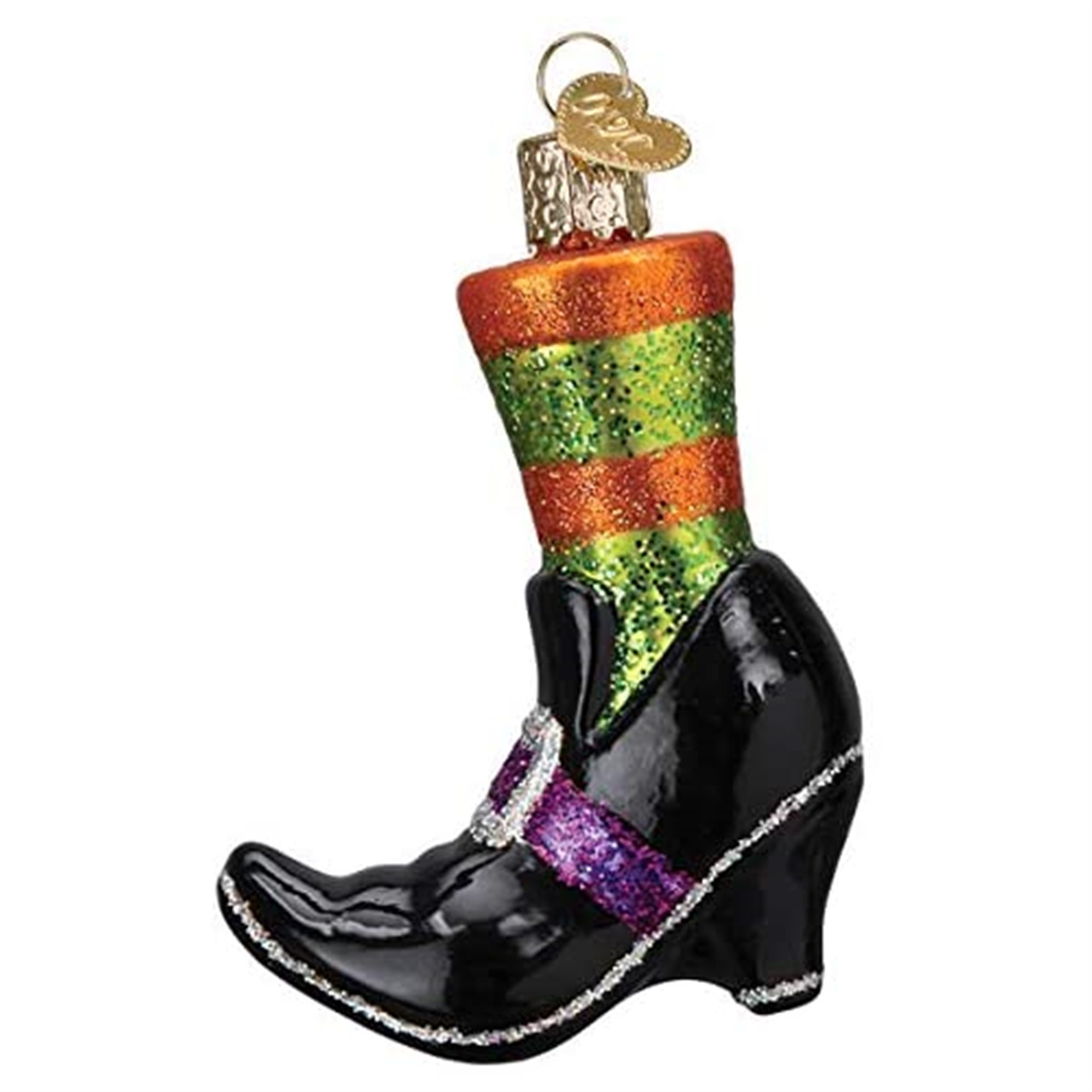 Old World Christmas Glass Blown Ornament for Tree, Witches Shoe