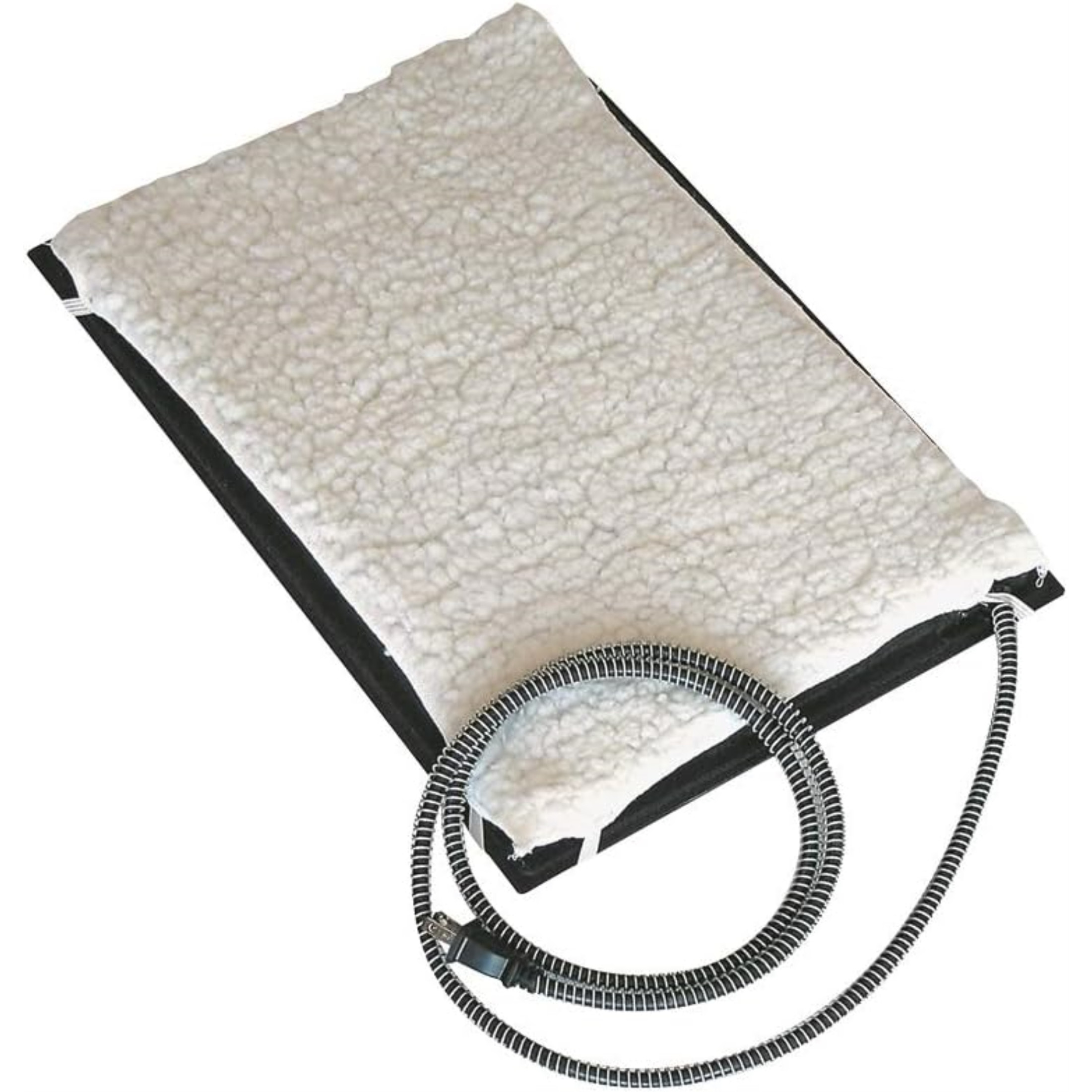 Farm Innovators Plastic Heated Pet Mat with Fleece Cover and Heavy Duty Anti Chew Cord Protector
