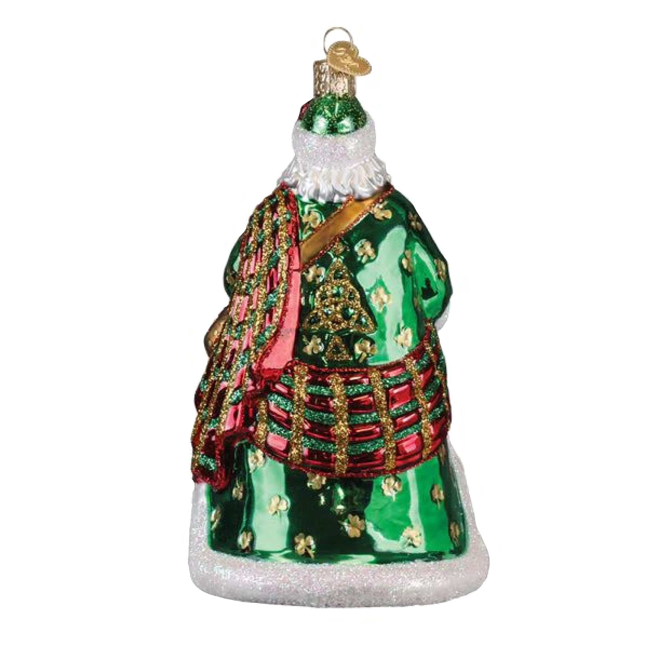 Old World Christmas Blown Glass Ornament for Christmas Tree, Irish Father Christmas