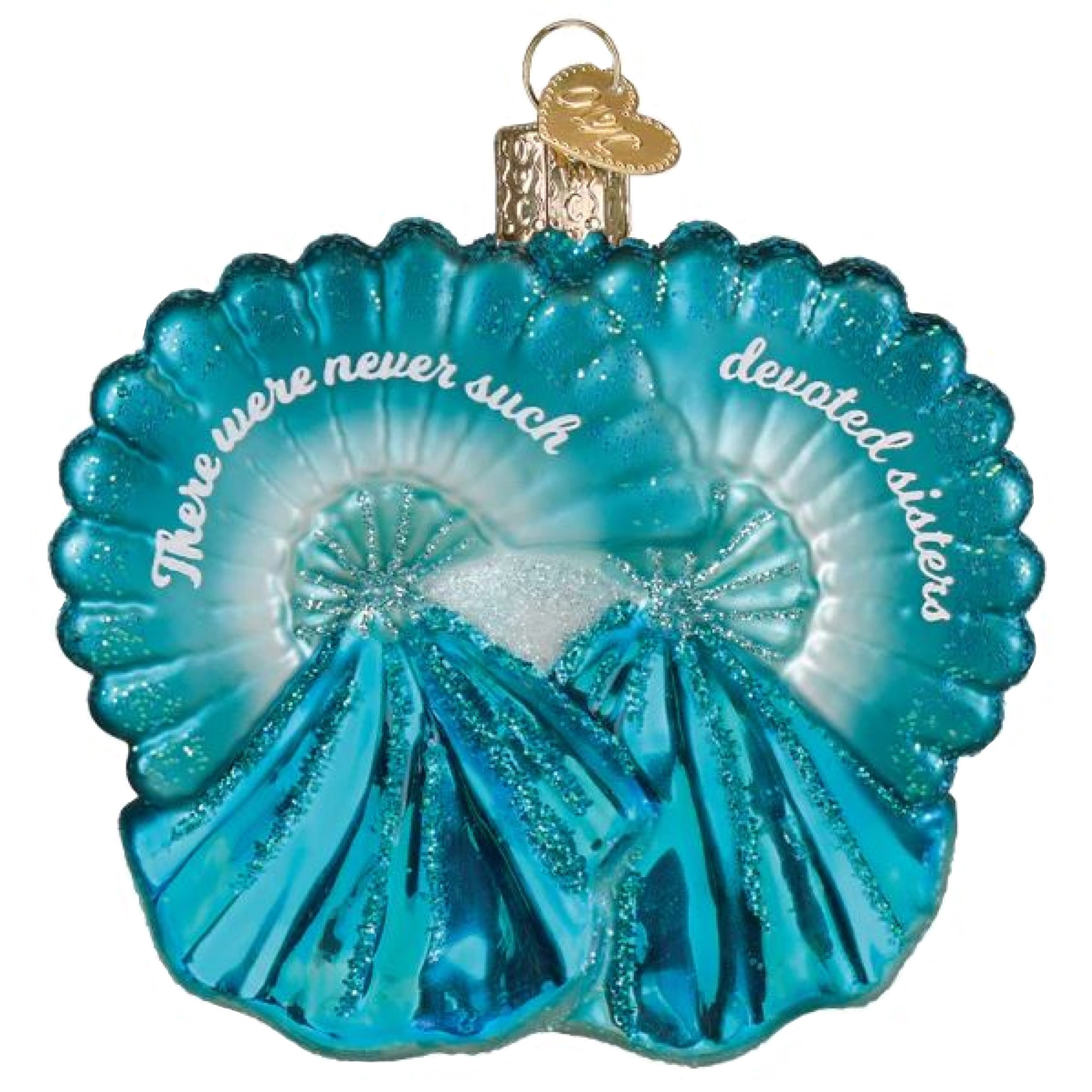 Old World Christmas Blown Glass Ornament for Christmas Tree, Sisters Sisters