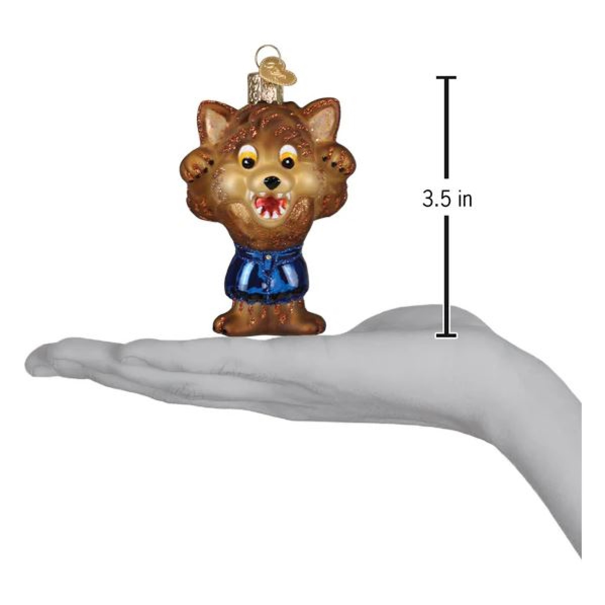 Old World Christmas Blown Glass Ornament for Christmas Tree, Halloween Werewolf