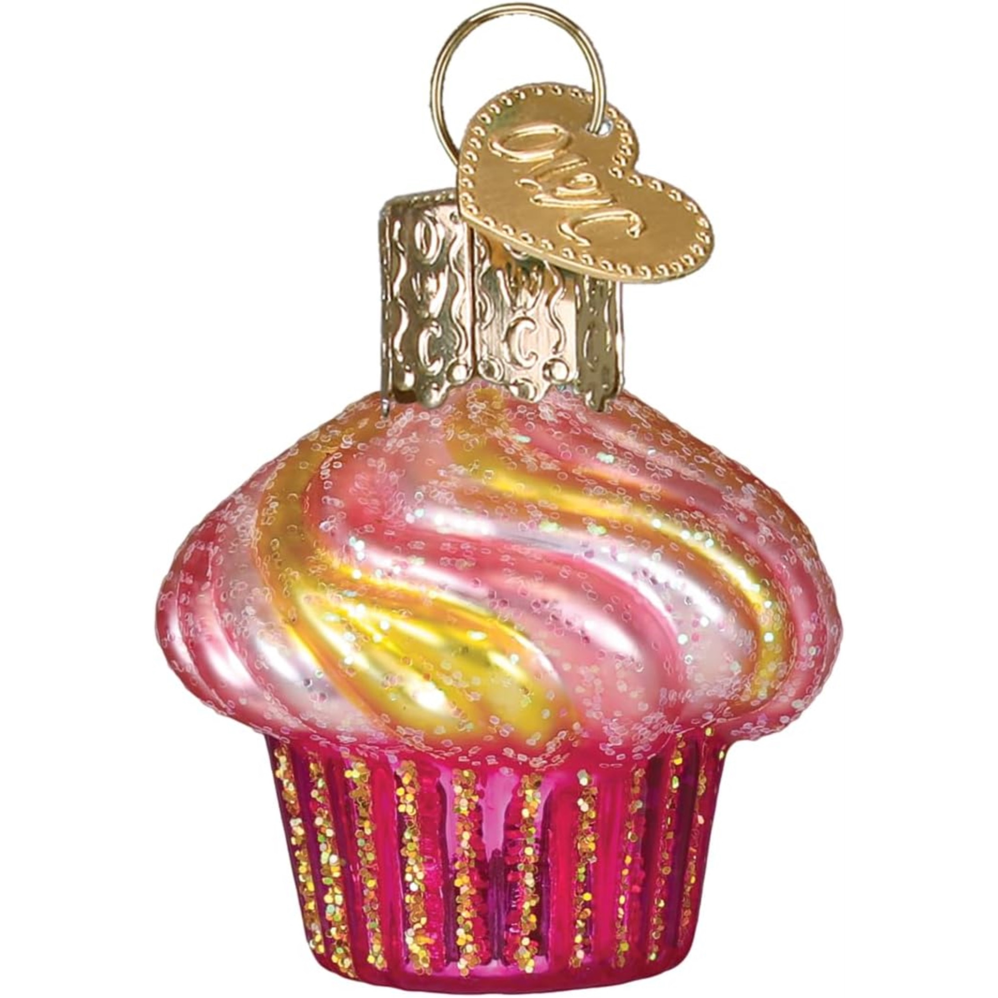 Old World Christmas Blown Glass Ornament for Christmas Tree, Gumdrops (Mini) Collection, Cupcake