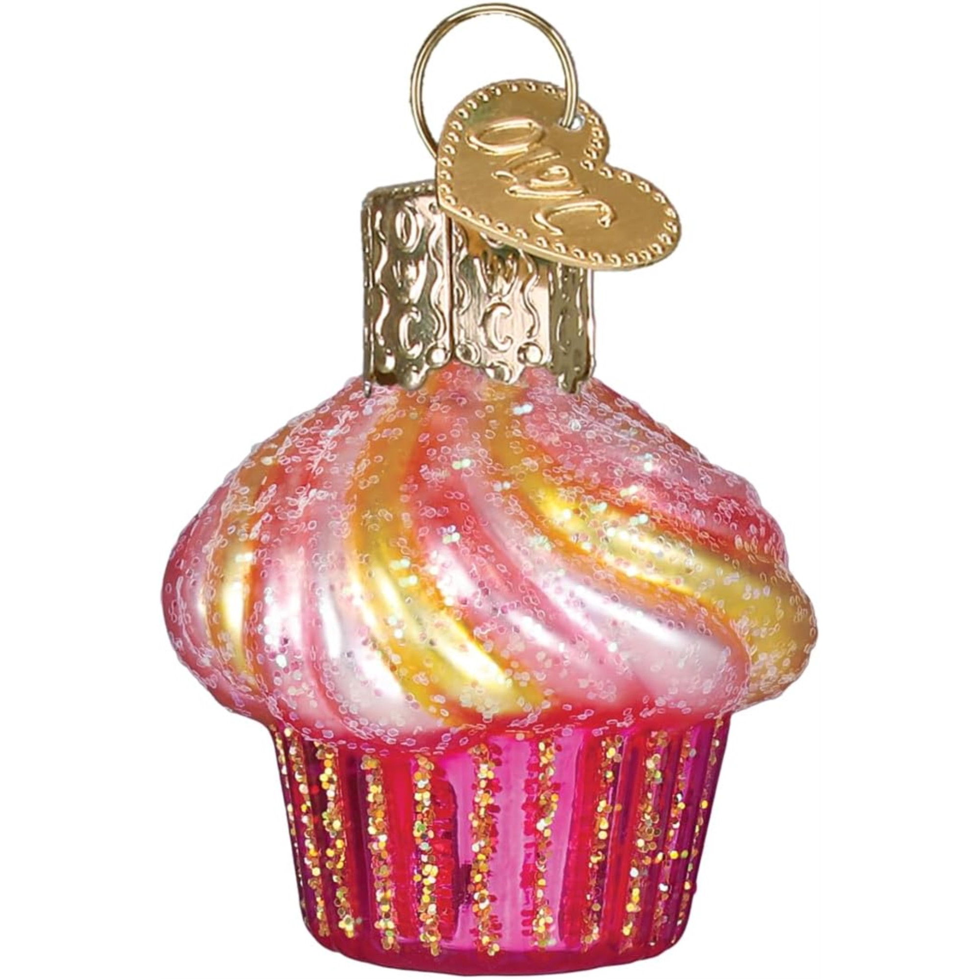 Old World Christmas Blown Glass Ornament for Christmas Tree, Gumdrops (Mini) Collection, Cupcake