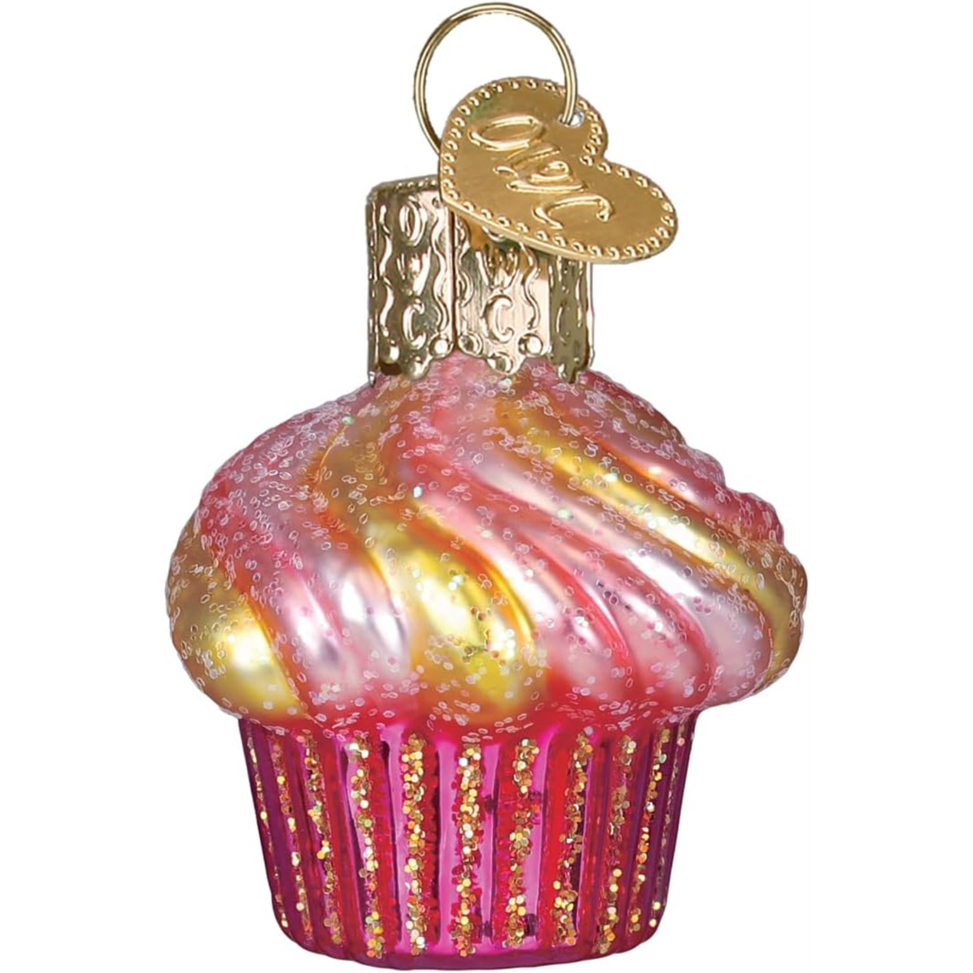 Old World Christmas Blown Glass Ornament for Christmas Tree, Gumdrops (Mini) Collection, Cupcake