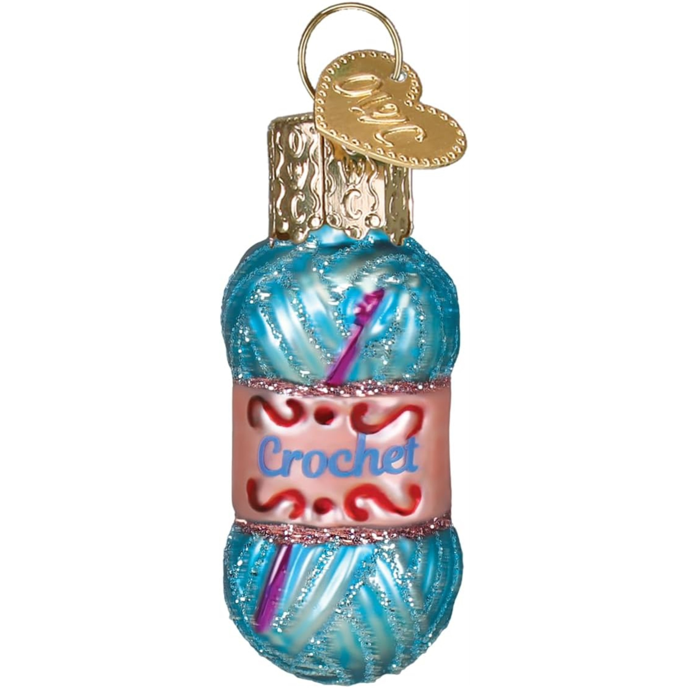 Old World Christmas Blown Glass Ornament for Christmas Tree, Gumdrops (Mini) Collection, Crochet