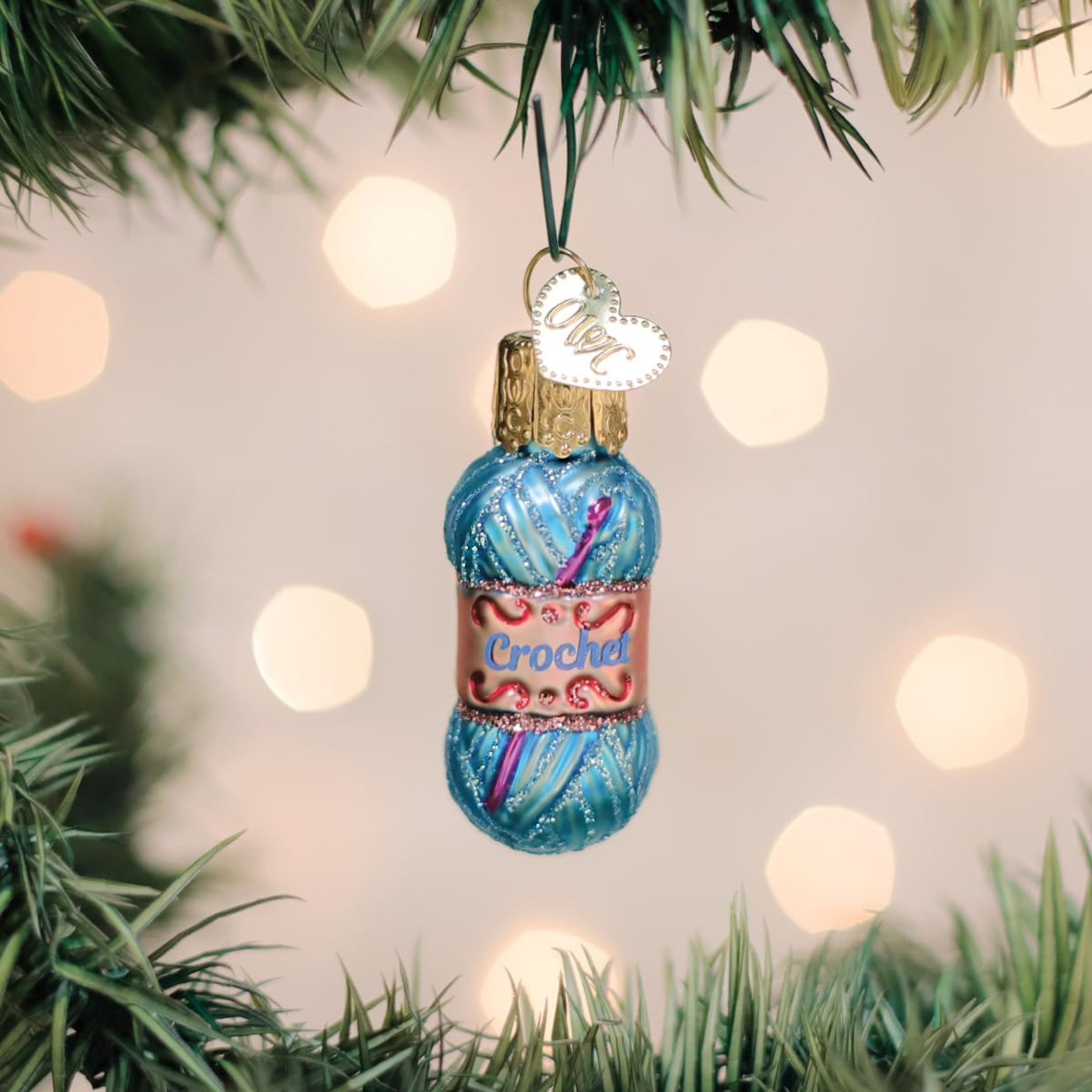 Old World Christmas Blown Glass Ornament for Christmas Tree, Gumdrops (Mini) Collection, Crochet