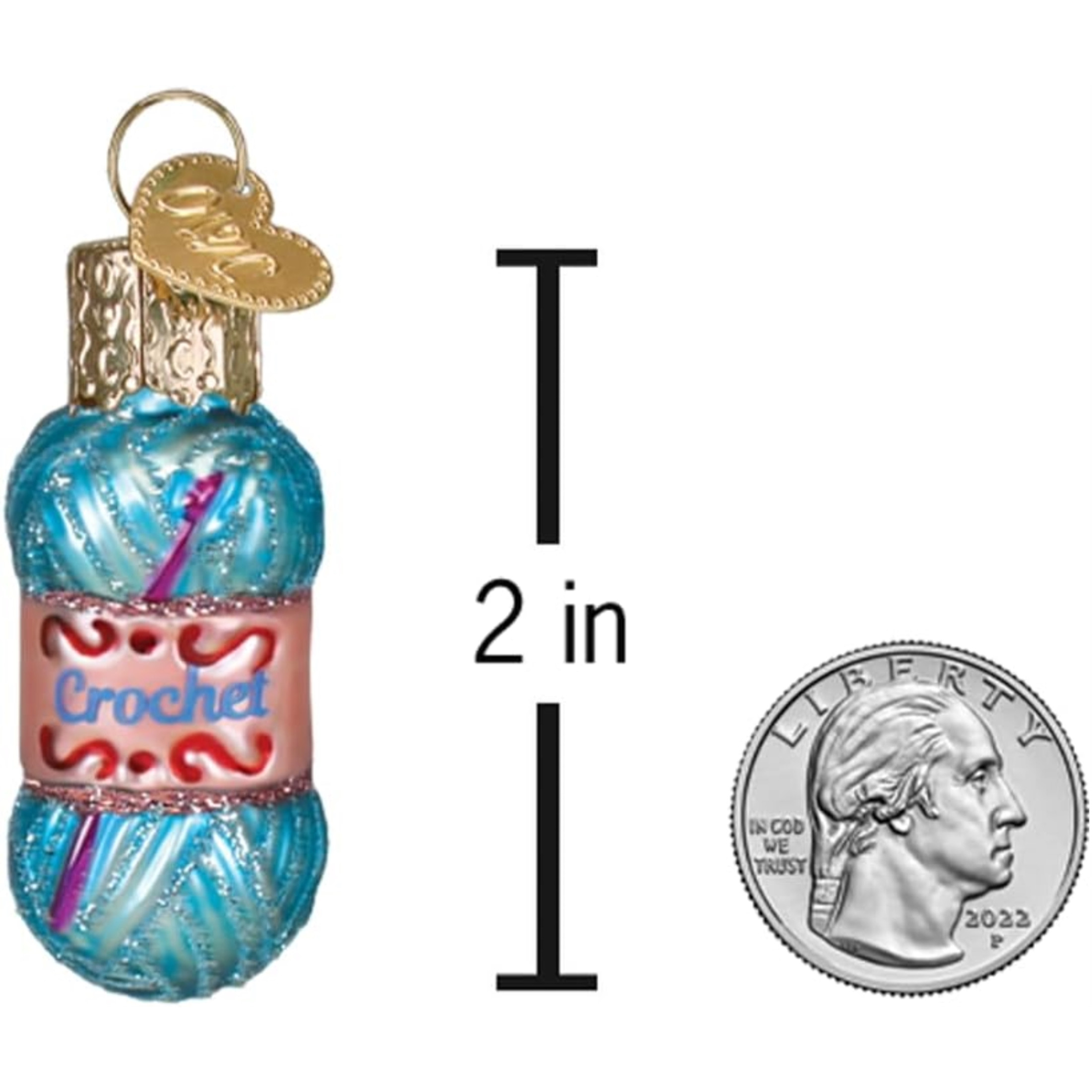 Old World Christmas Blown Glass Ornament for Christmas Tree, Gumdrops (Mini) Collection, Crochet